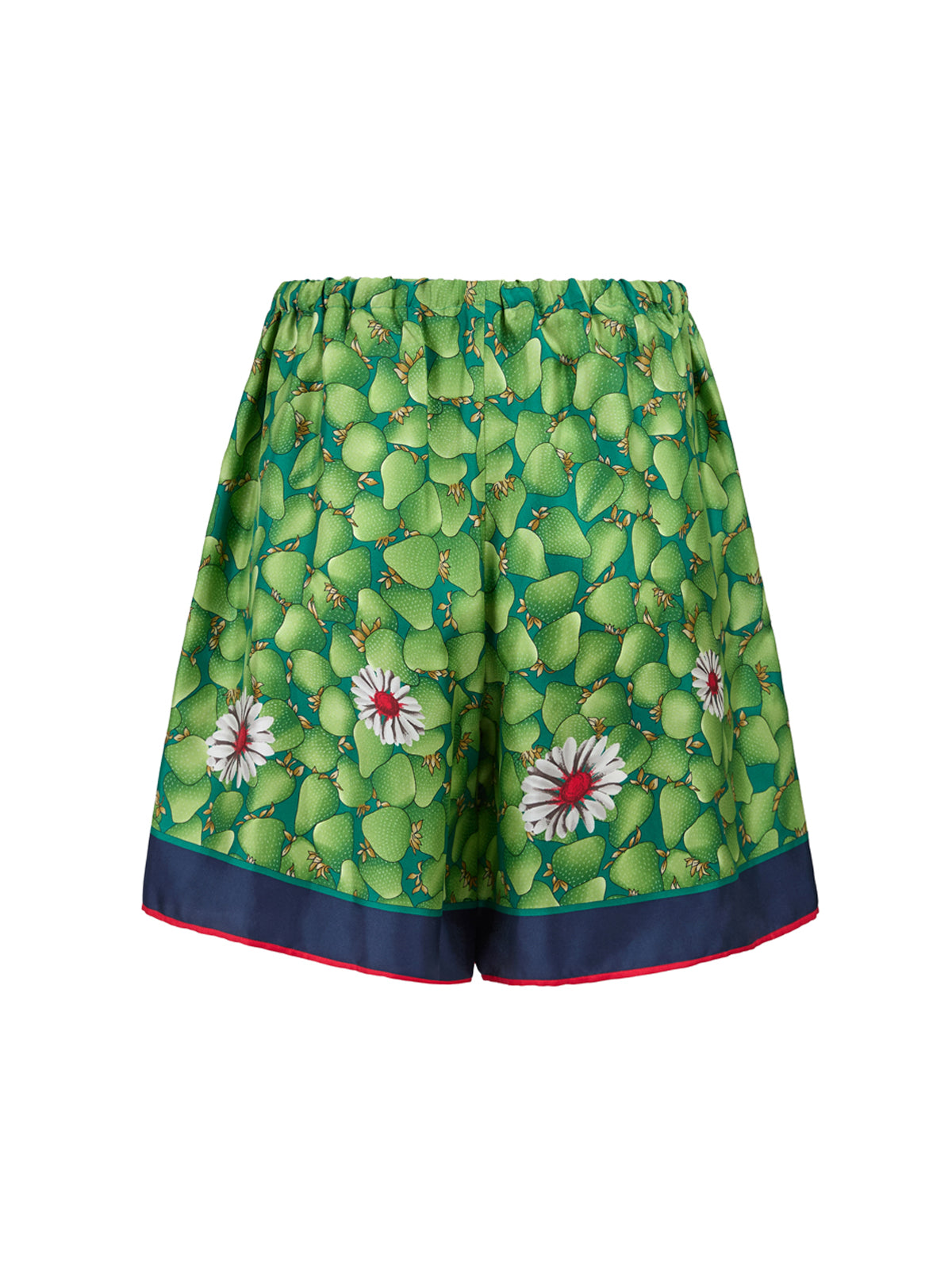 Gucci Green Flower Printed Silk Shorts | Regal Royce