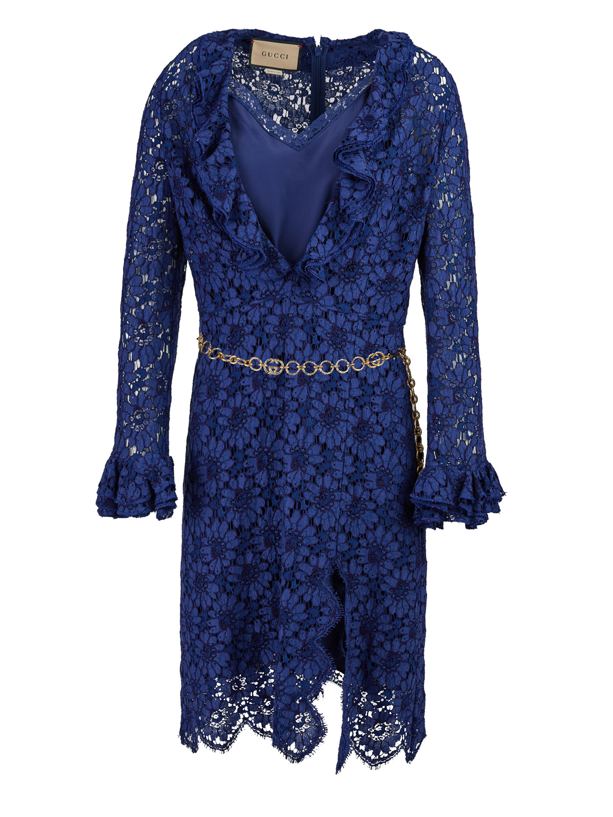 Gucci Blu Viscose and Cotton Mid Long Dress | Regal Royce