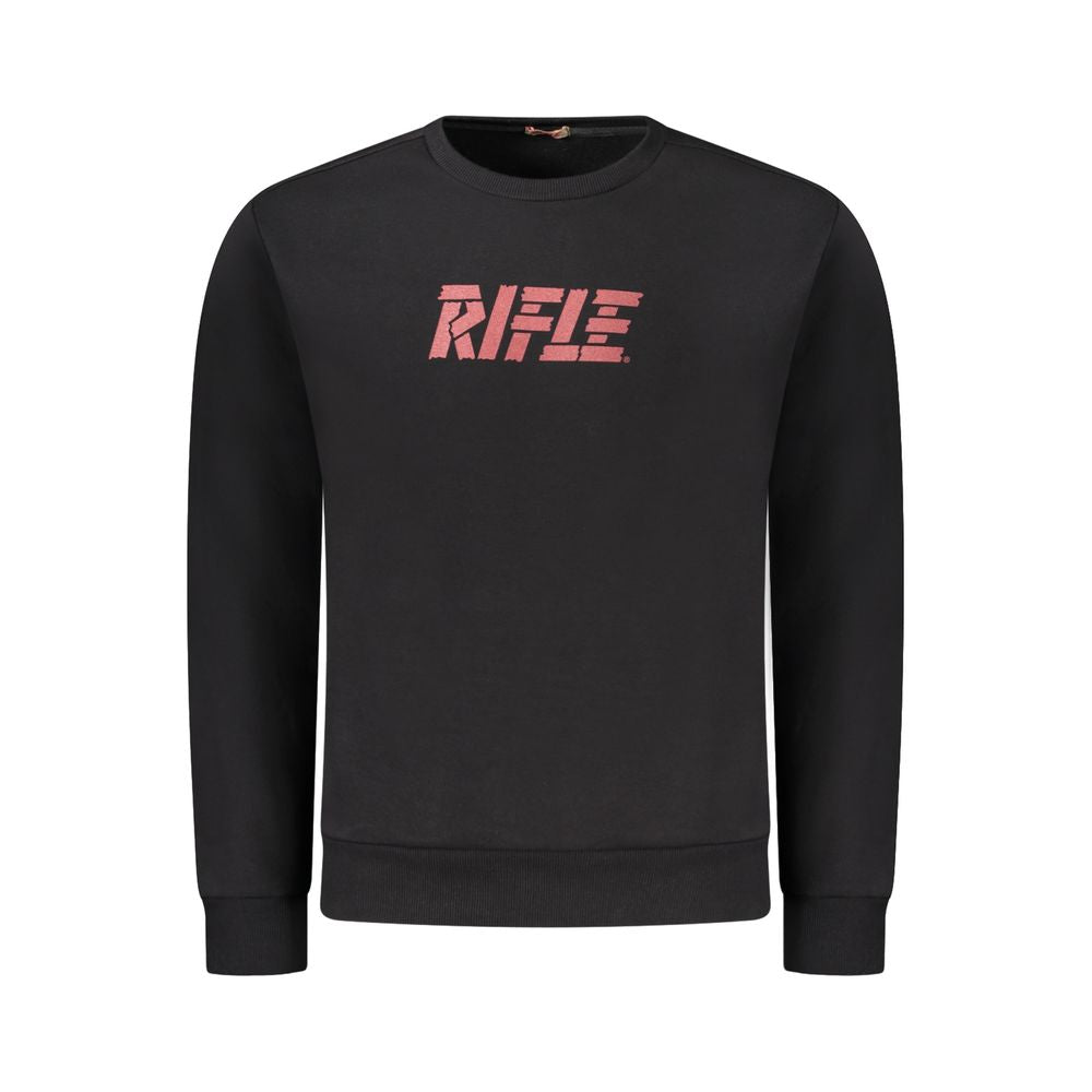 Rifle Black Cotton Men's Crewneck Sweater | Regal Royce