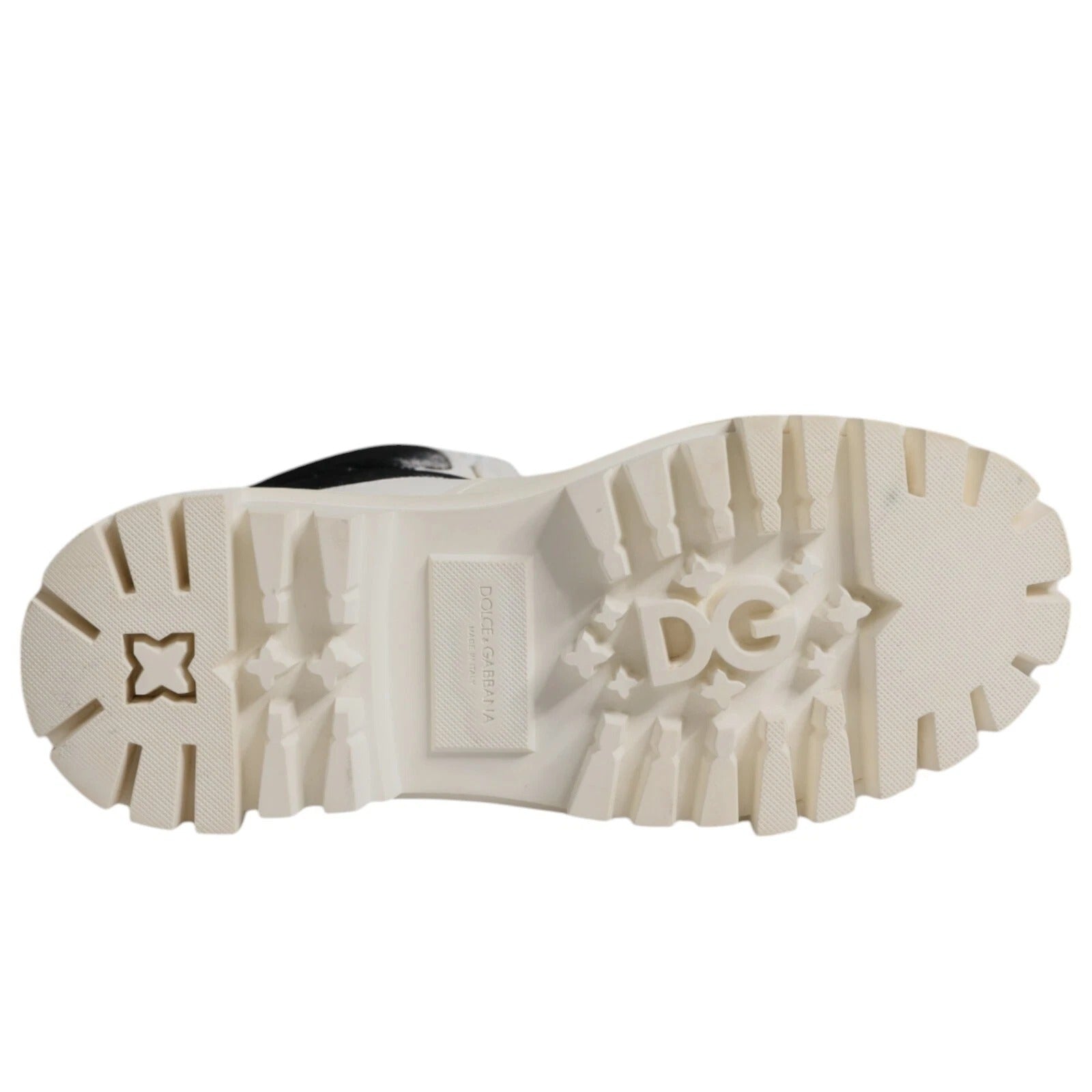 Dolce & Gabbana White Padded Mid Calf Lace Up Boots Shoes | Regal Royce