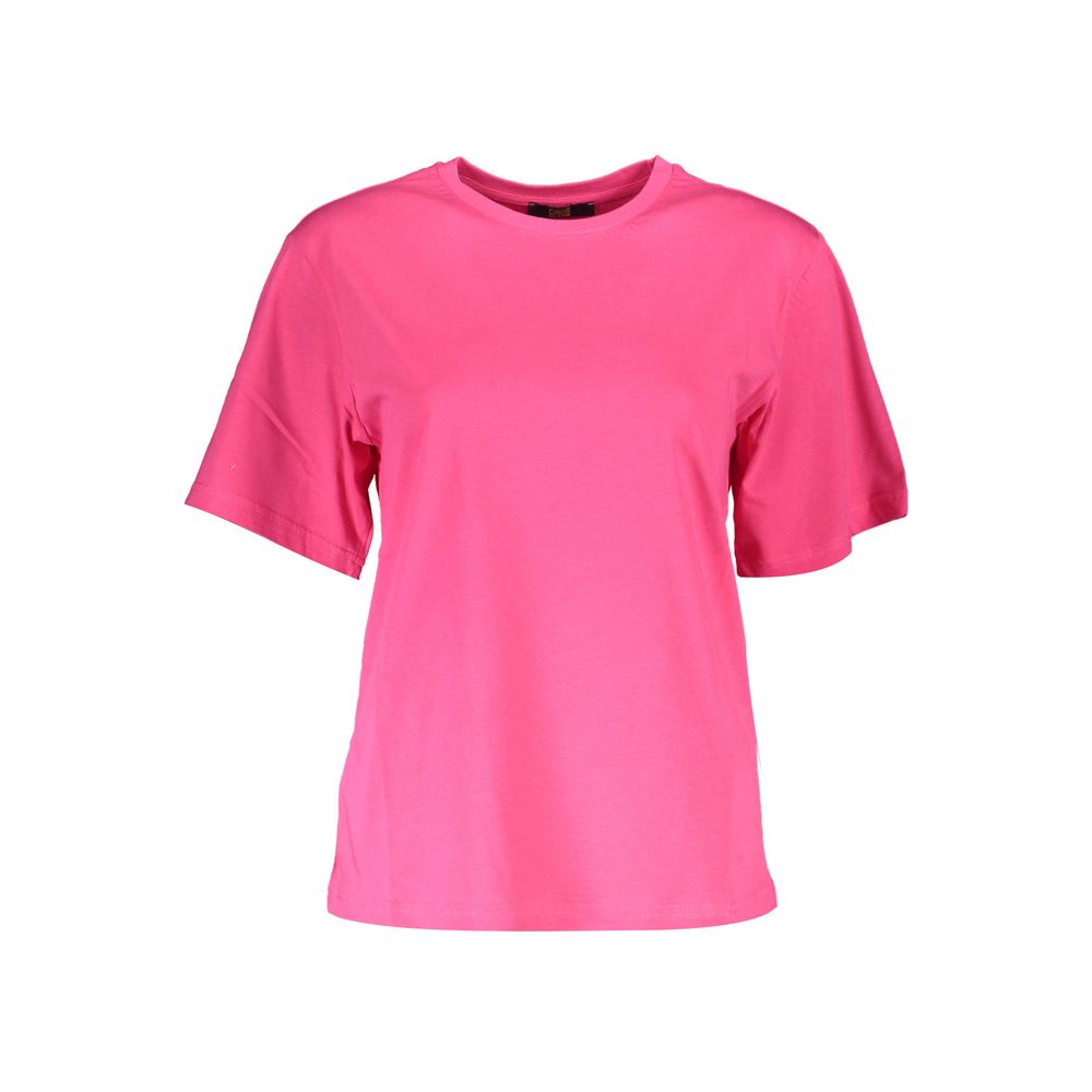 Cavalli Class Pink Cotton Women T-Shirt | Regal Royce