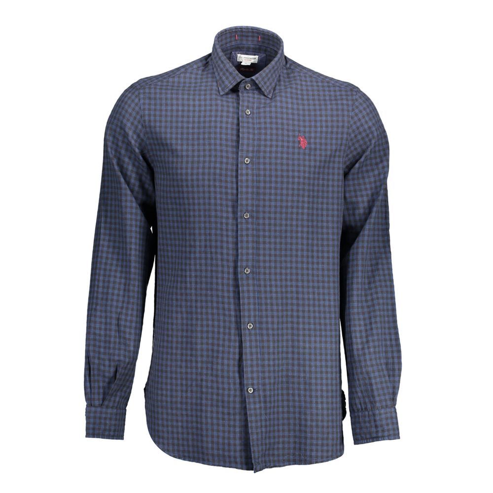 U.S. POLO ASSN. Blue Cotton Men Shirt | Regal Royce