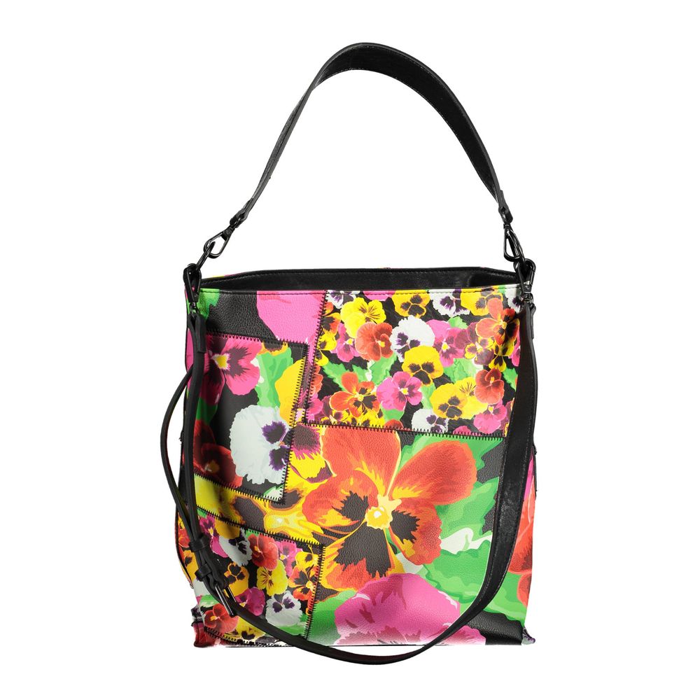 Desigual Black Polyurethane Women Handbag | Regal Royce