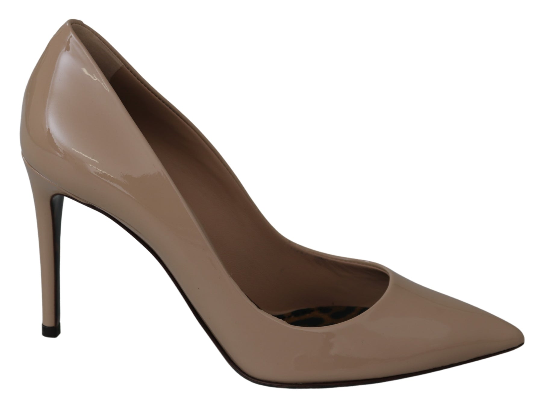 Dolce & Gabbana Beige Patent Leather Stiletto Heel Pumps | Regal Royce