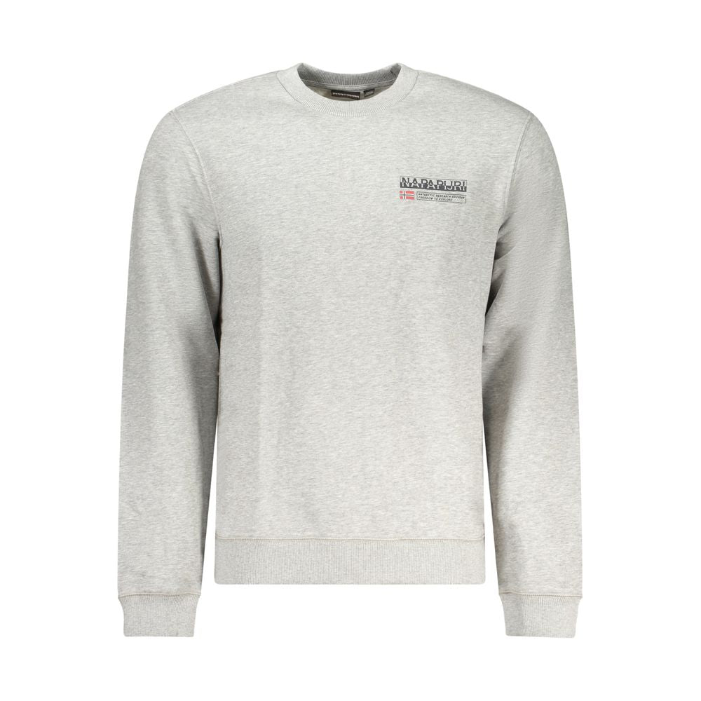 Napapijri Grigio Cotton Men Sweatshirt | Regal Royce