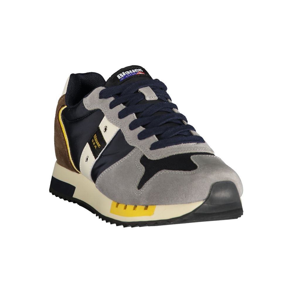 Blauer Grigio Polyurethane Men Sneaker | Regal Royce