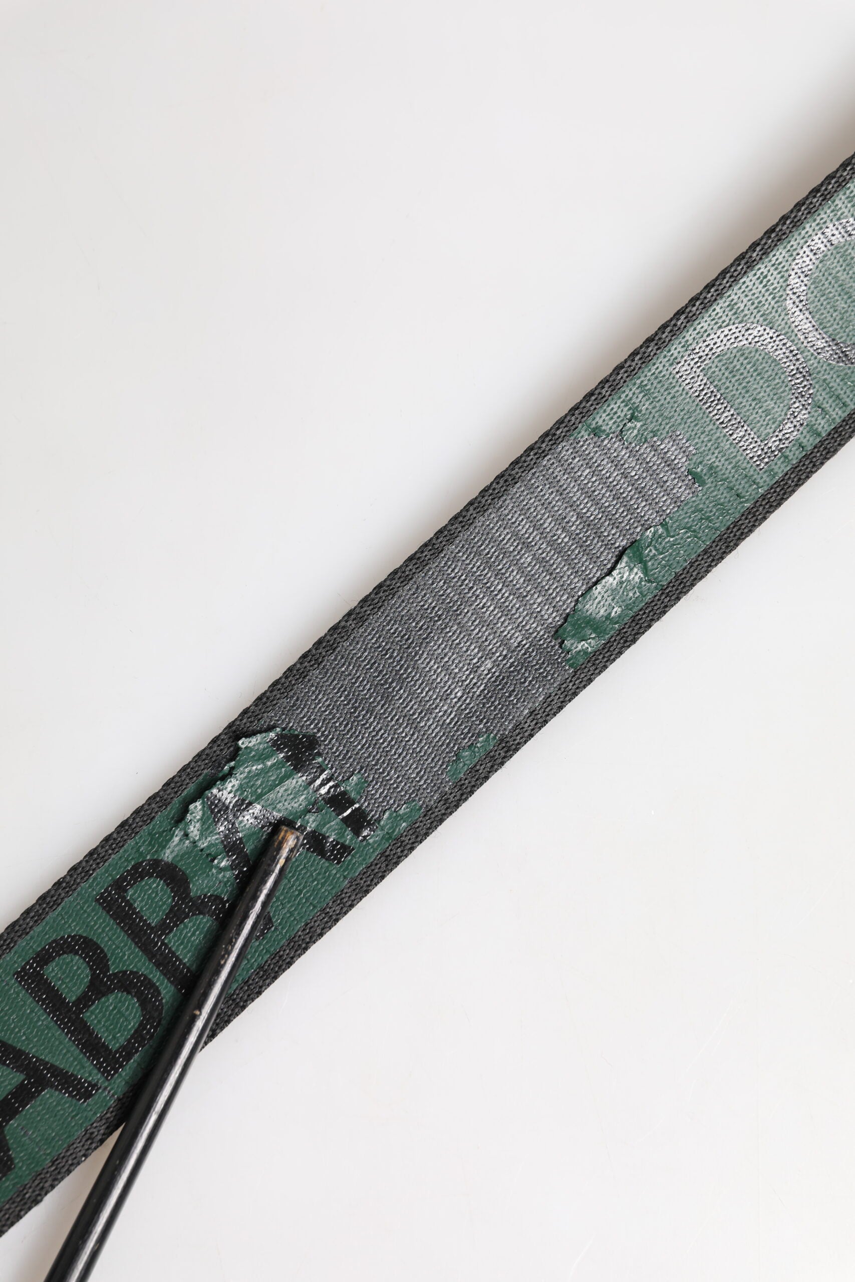 Dolce & Gabbana Green Black Polyester DG Logo Buckle Belt | Regal Royce