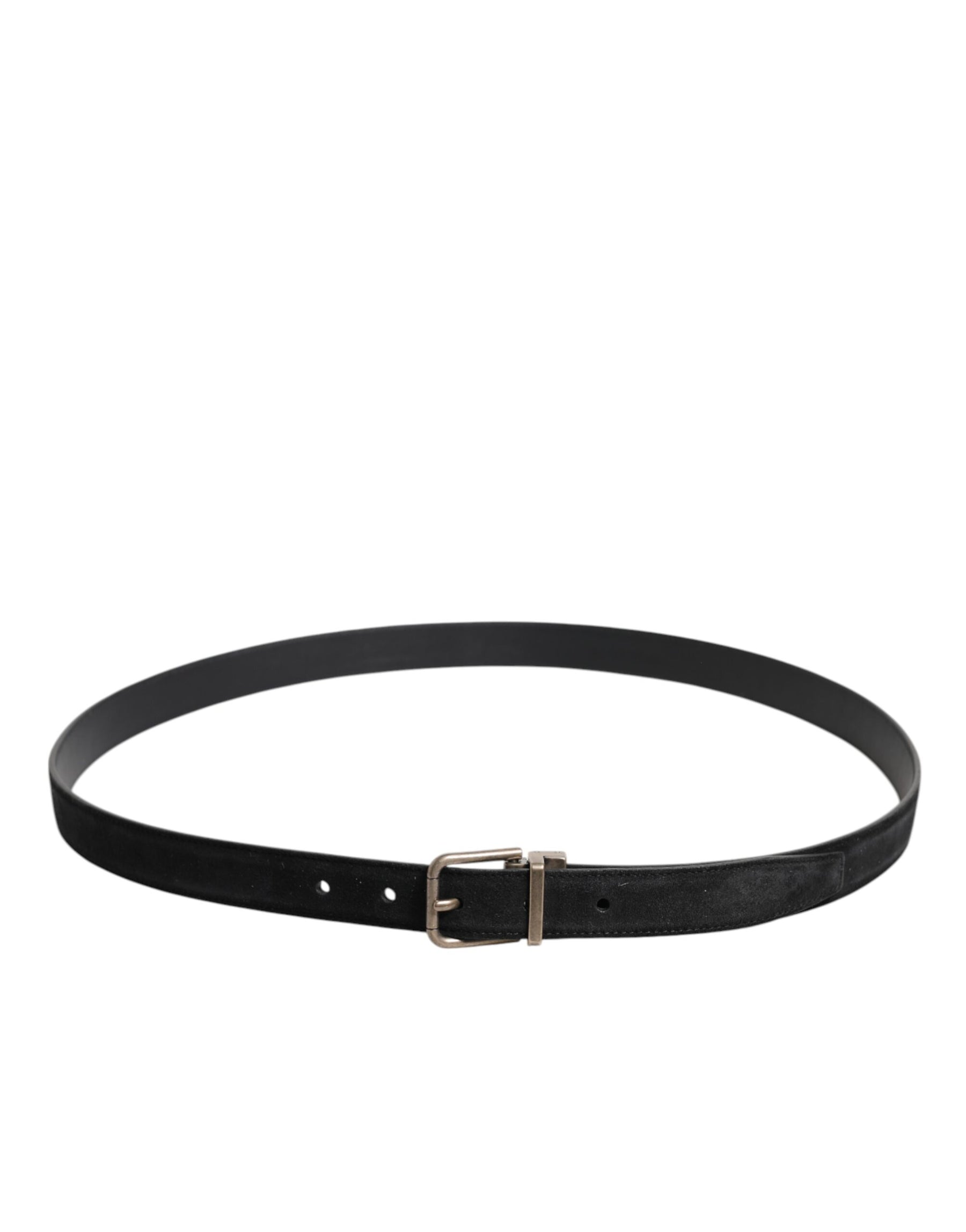 Dolce & Gabbana Black Calf Leather Classic Metal Buckle Belt | Regal Royce