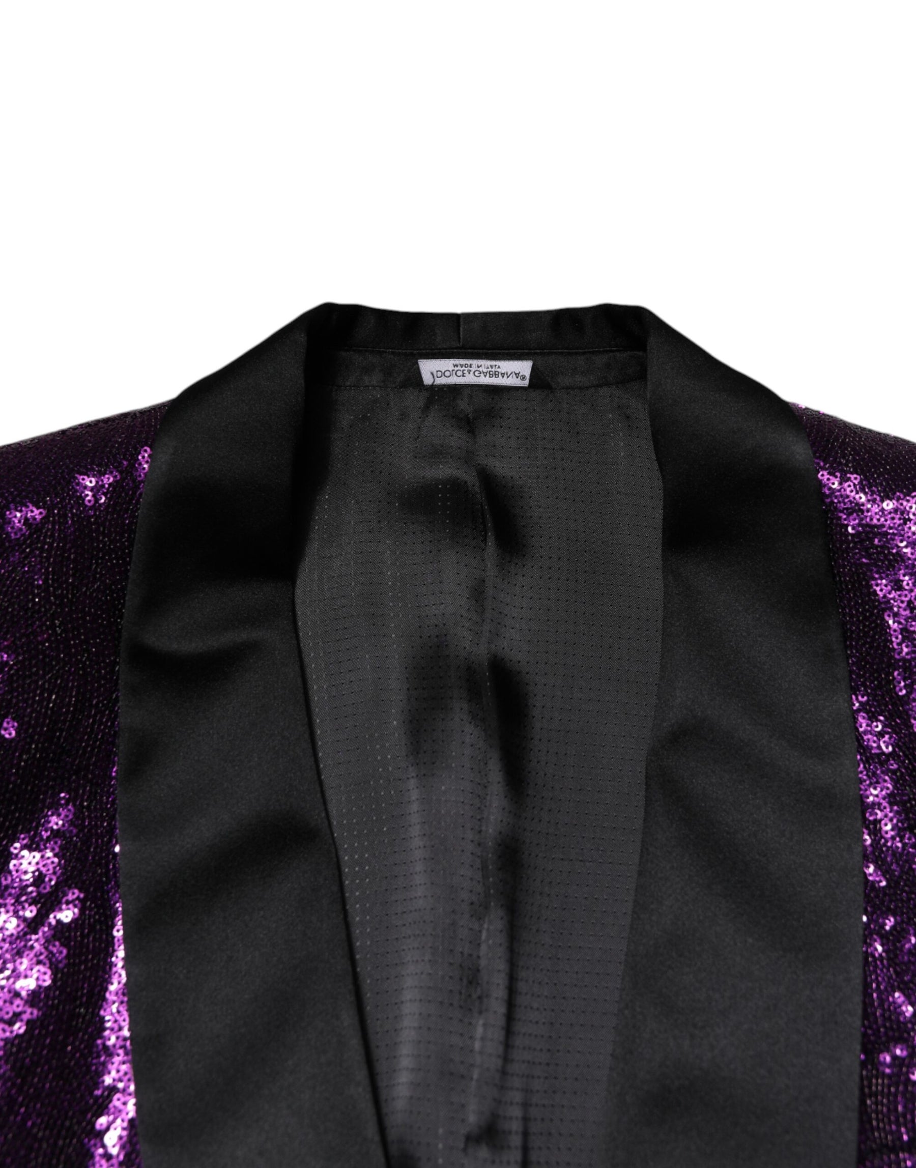 Dolce & Gabbana Purple SICILIA Sequin Embellish Coat Jacket | Regal Royce