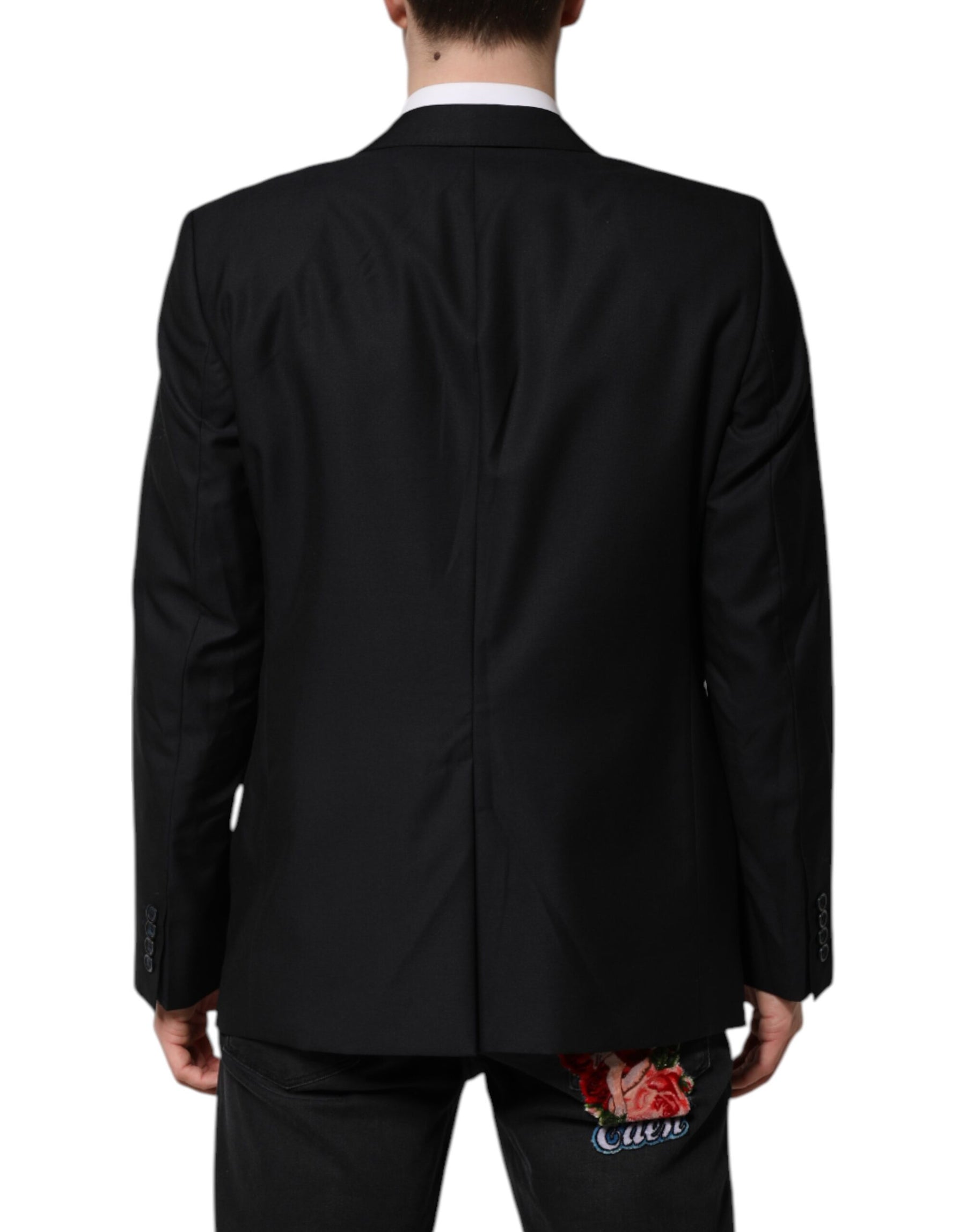 Dolce & Gabbana Dark Blue MARTINI Wool Blazer Coat Jacket | Regal Royce