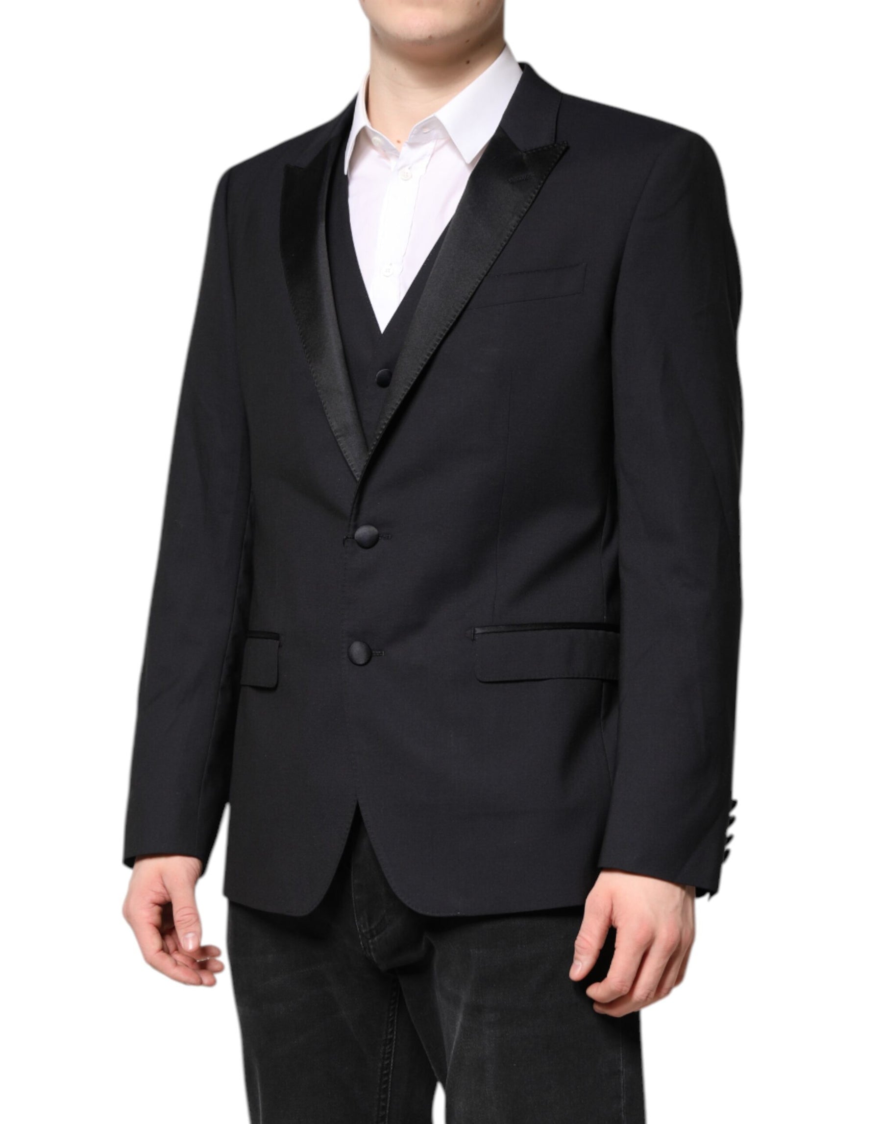 Dolce & Gabbana Dark Blue MARTINI Wool Suit 2 Piece Jacket | Regal Royce