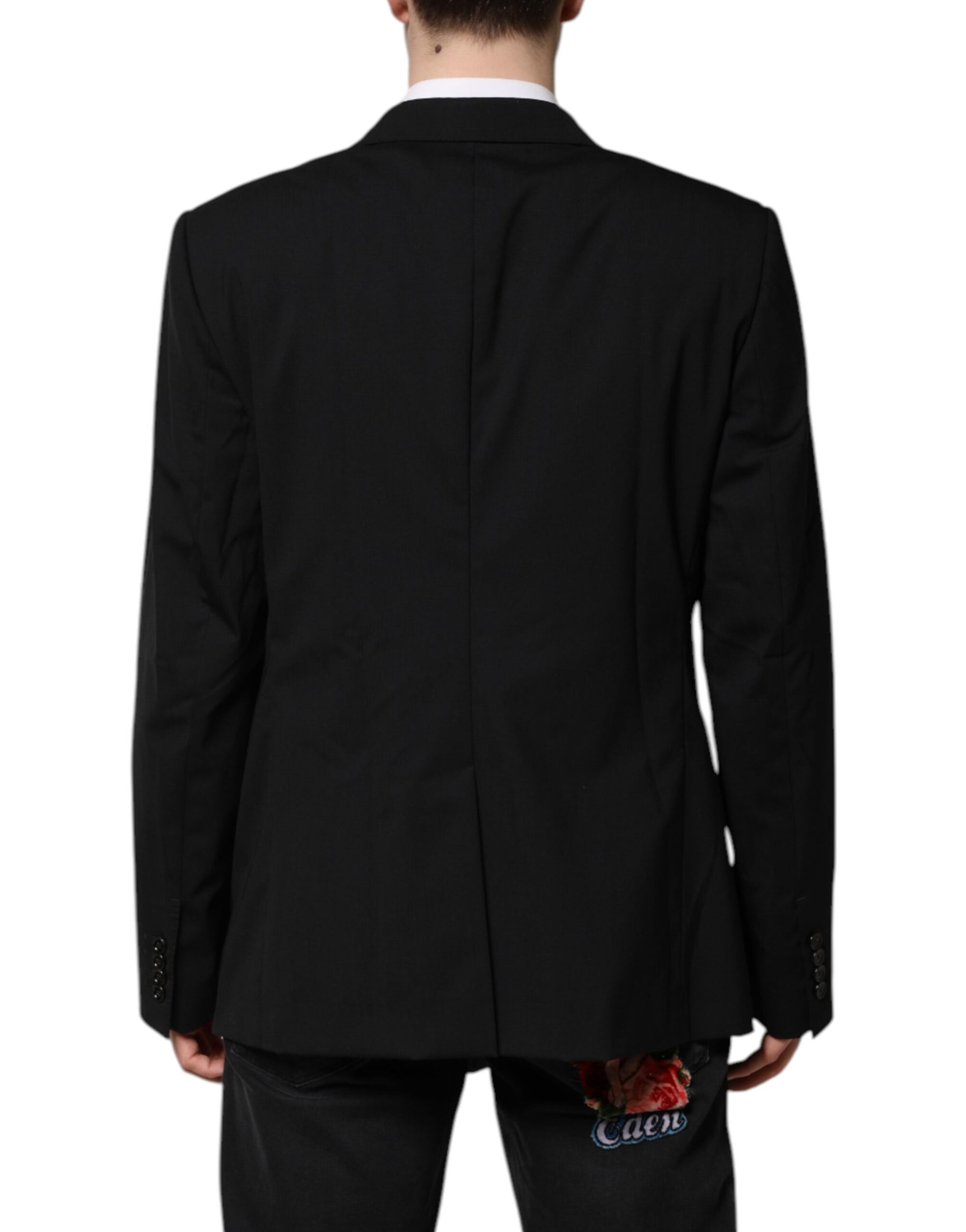 Dolce & Gabbana Black MARTINI Double Breasted Suit Jacket | Regal Royce