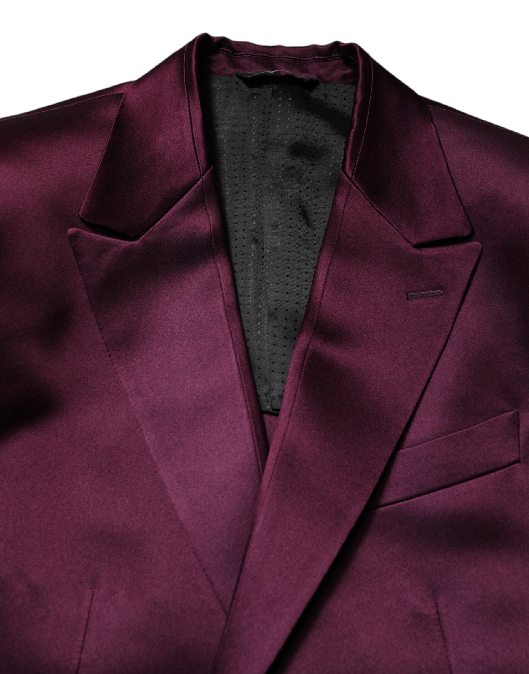 Dolce & Gabbana Dark Purple Silk 3Piece Single Breasted Suit | Regal Royce