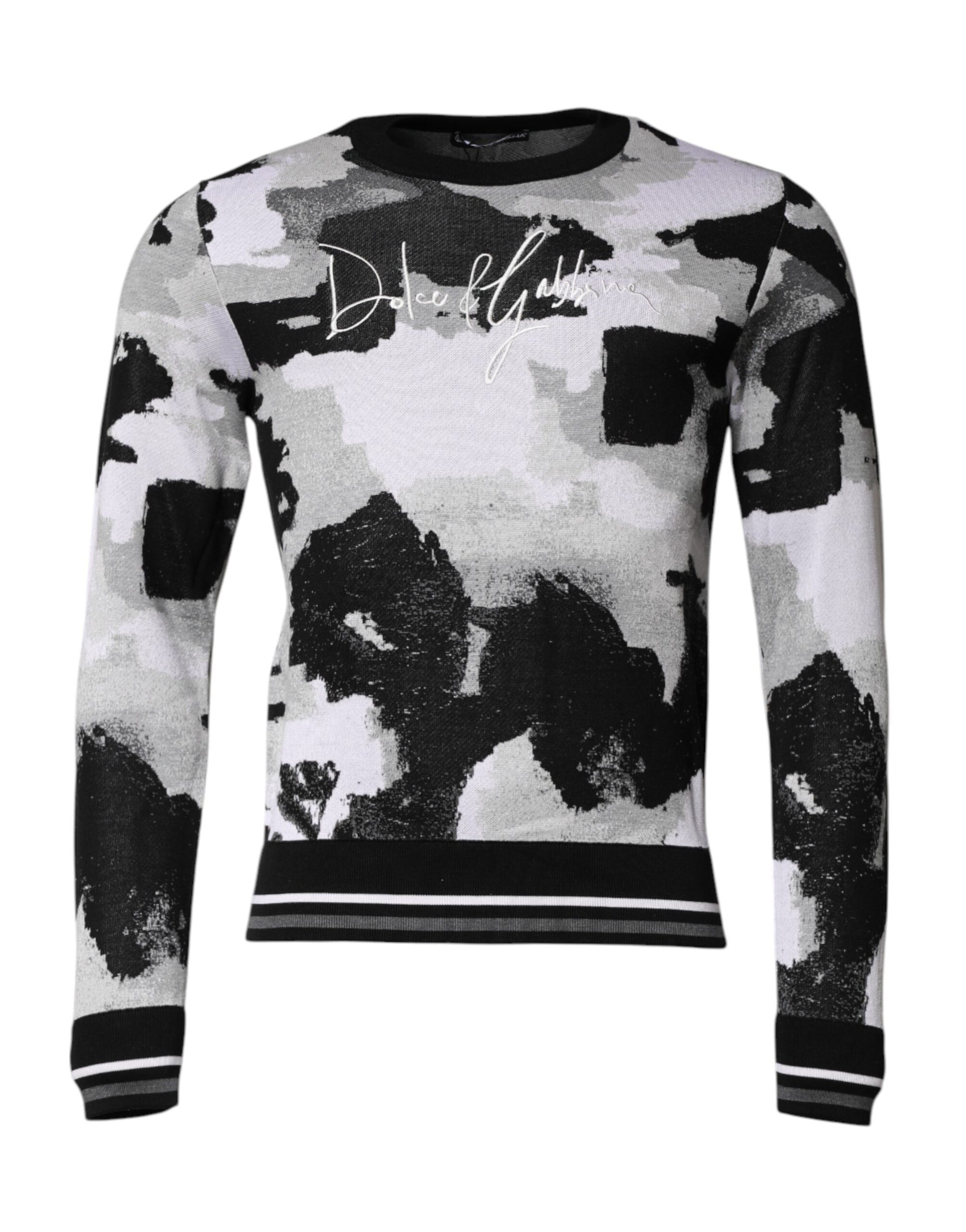 Dolce & Gabbana Multicolor Logo Crew Neck Pullover Sweater