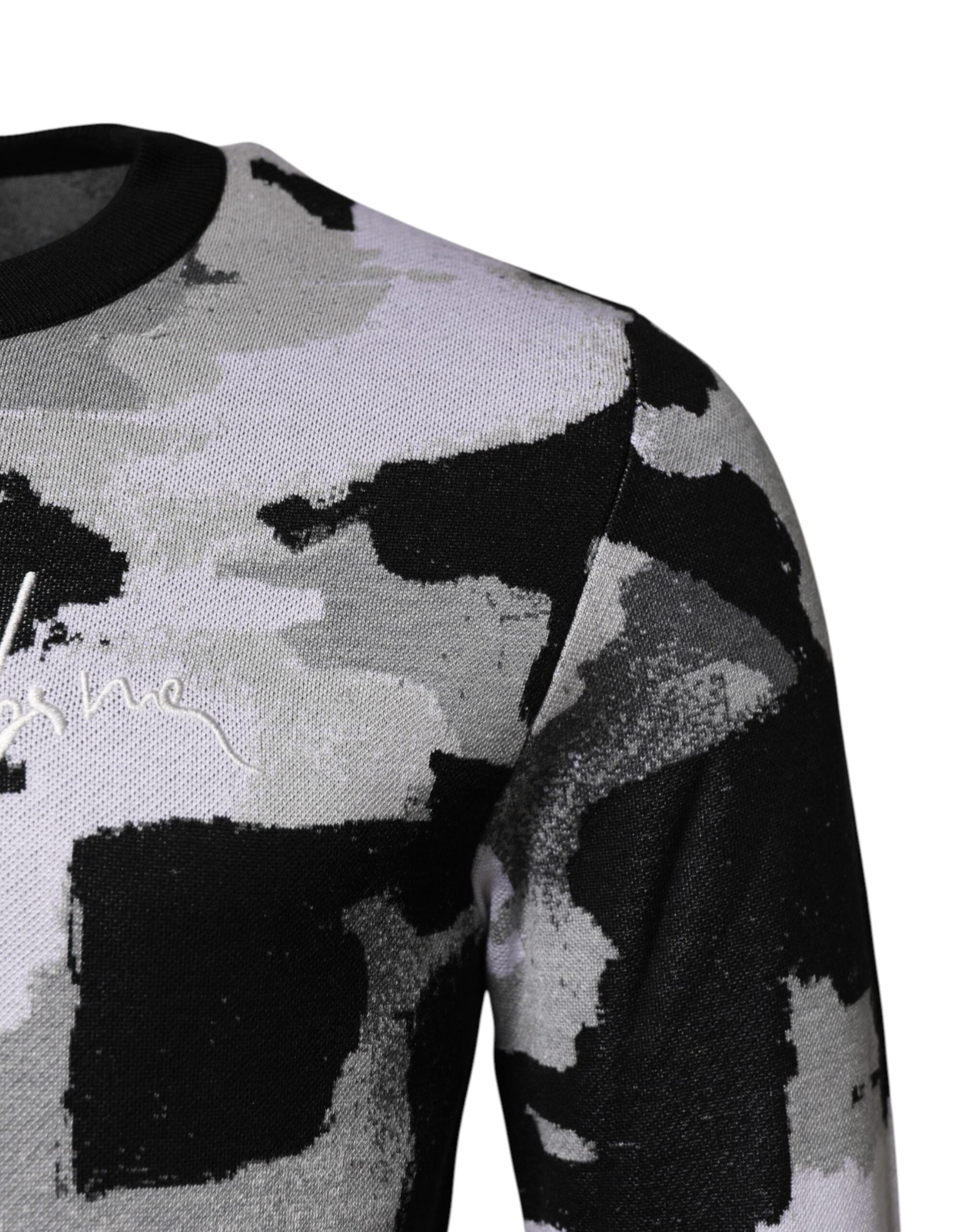 Dolce & Gabbana Multicolor Logo Crew Neck Pullover Sweater | Regal Royce