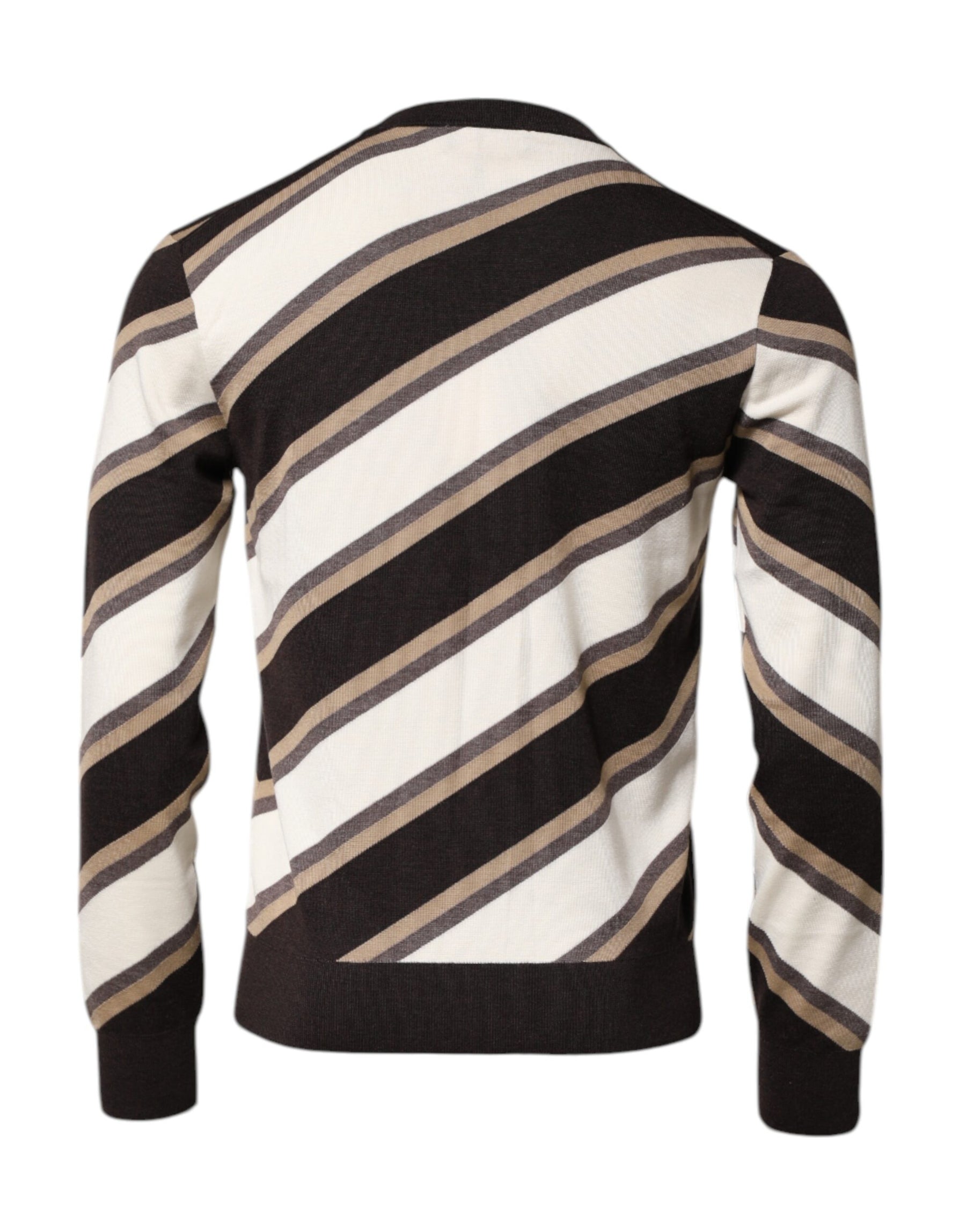 Dolce & Gabbana Multicolor Stripes Crew Neck Pullover Sweater | Regal Royce
