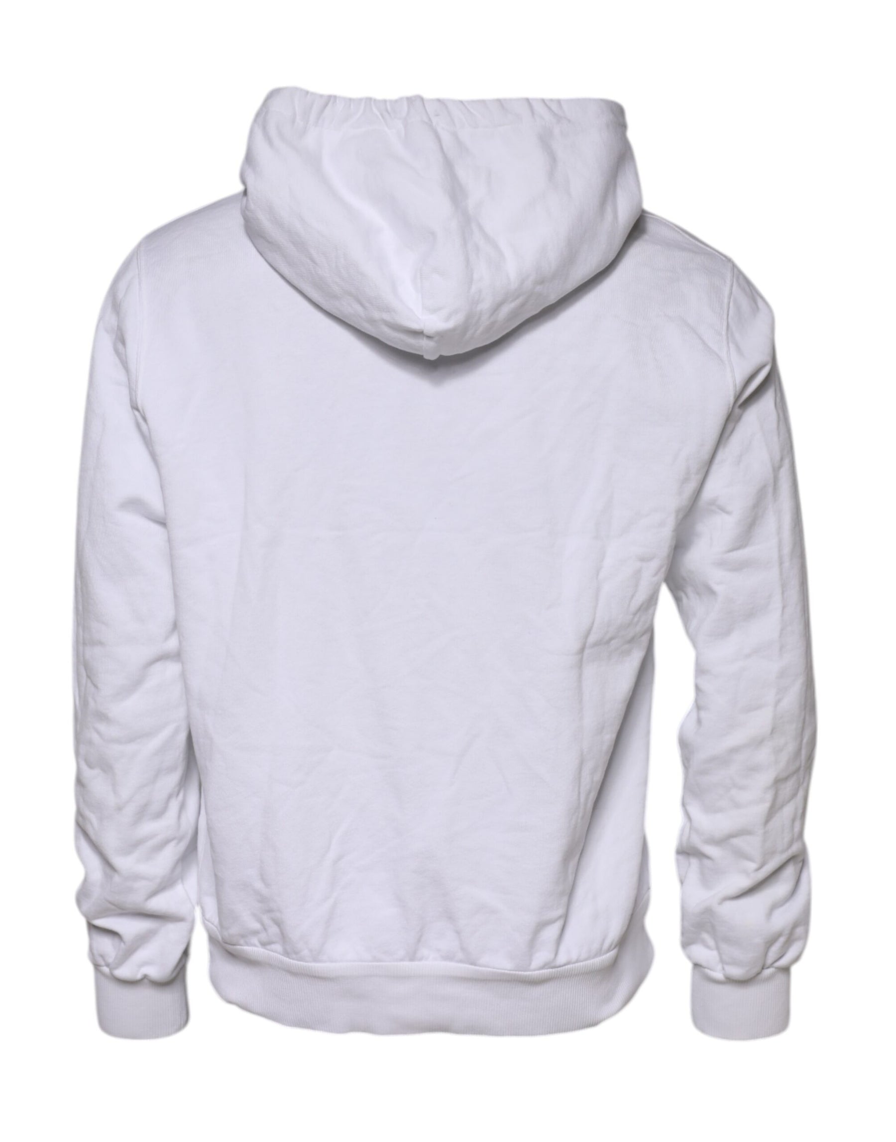Dolce & Gabbana White Embossed Logo Hooded Sweatshirt Sweater | Regal Royce