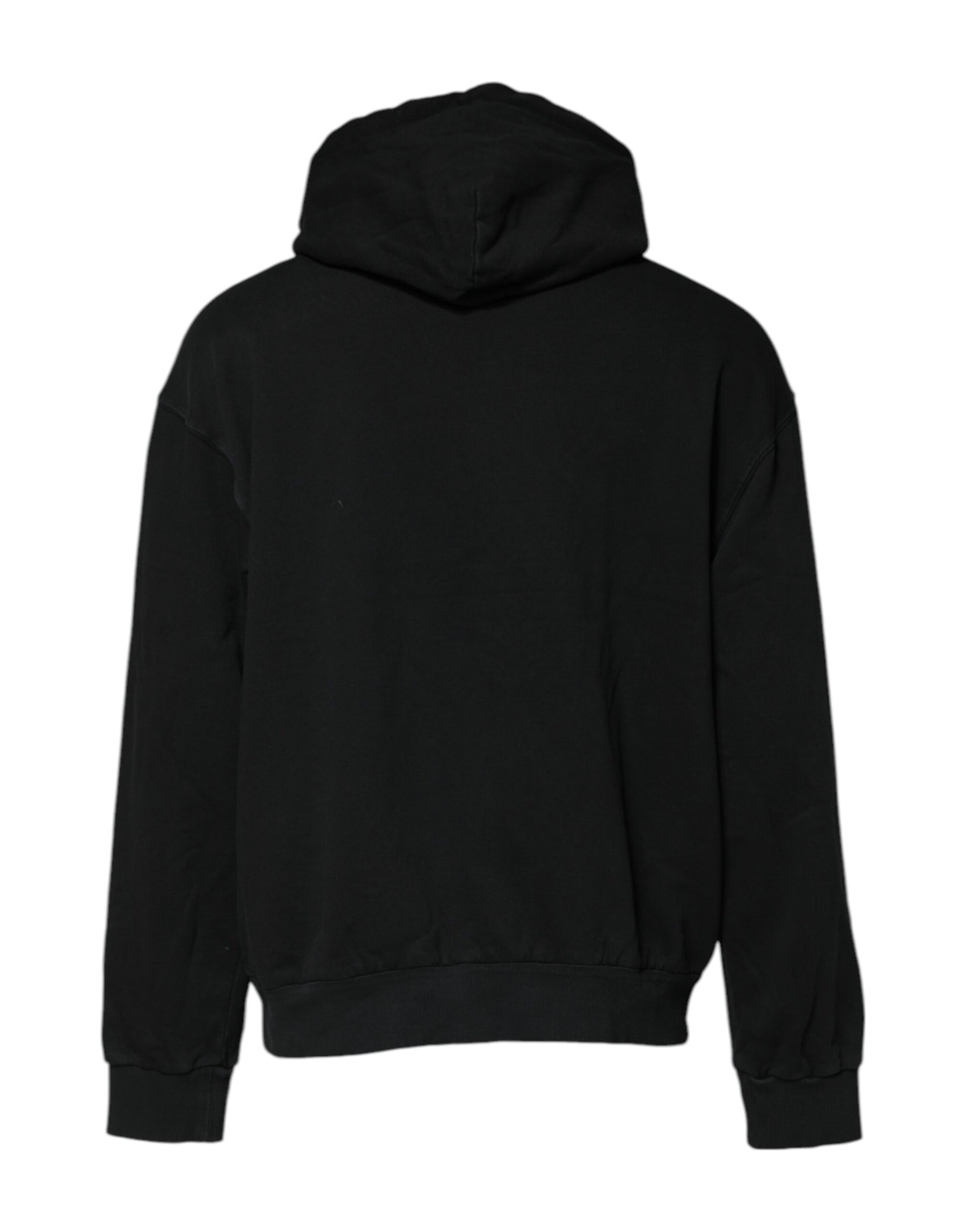 Dolce & Gabbana Black Logo Full Zip Hooded Men Sweatshirt Sweater | Regal Royce