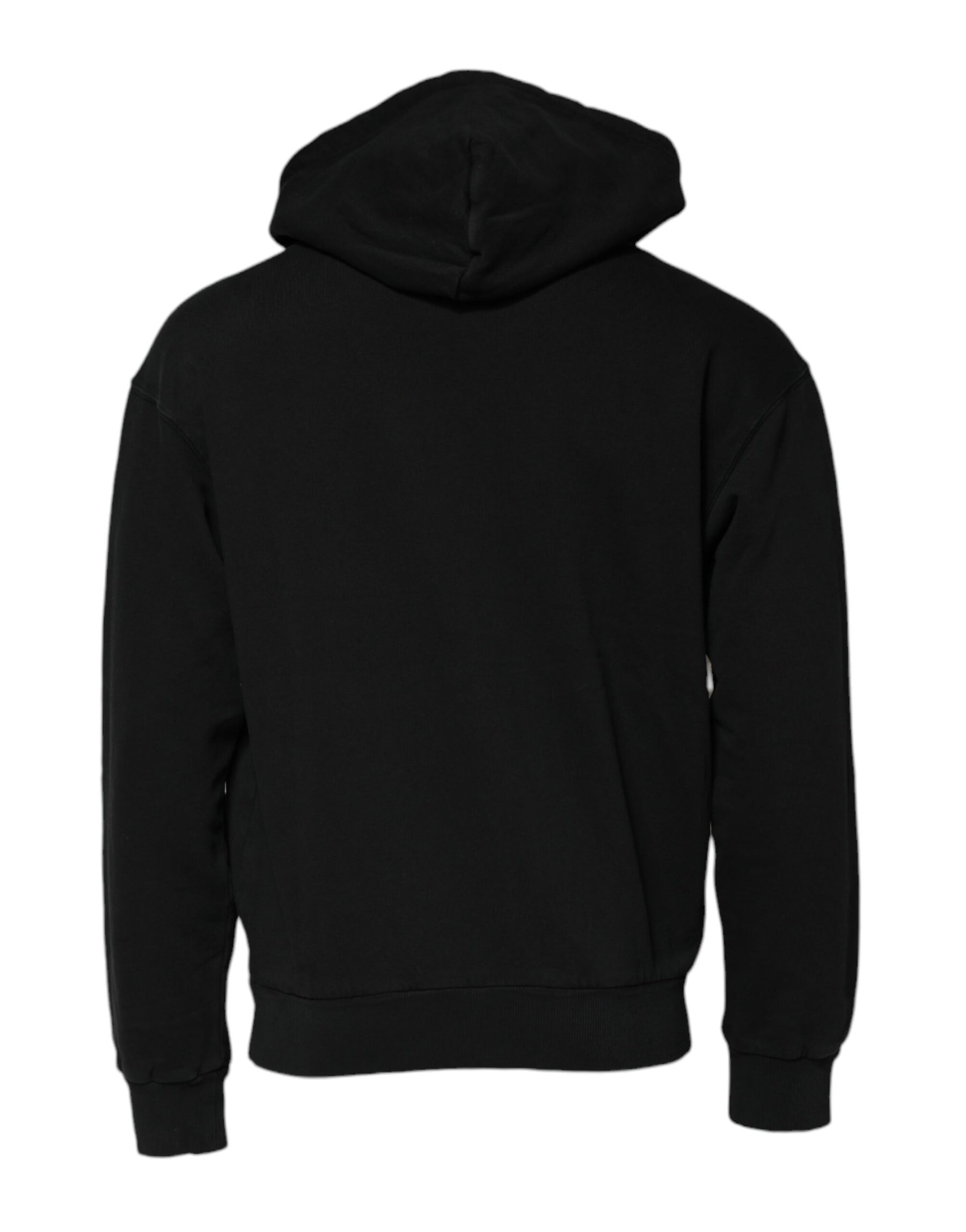 Dolce & Gabbana Black Logo Full Zip Hooded Men Sweatshirt Sweater | Regal Royce