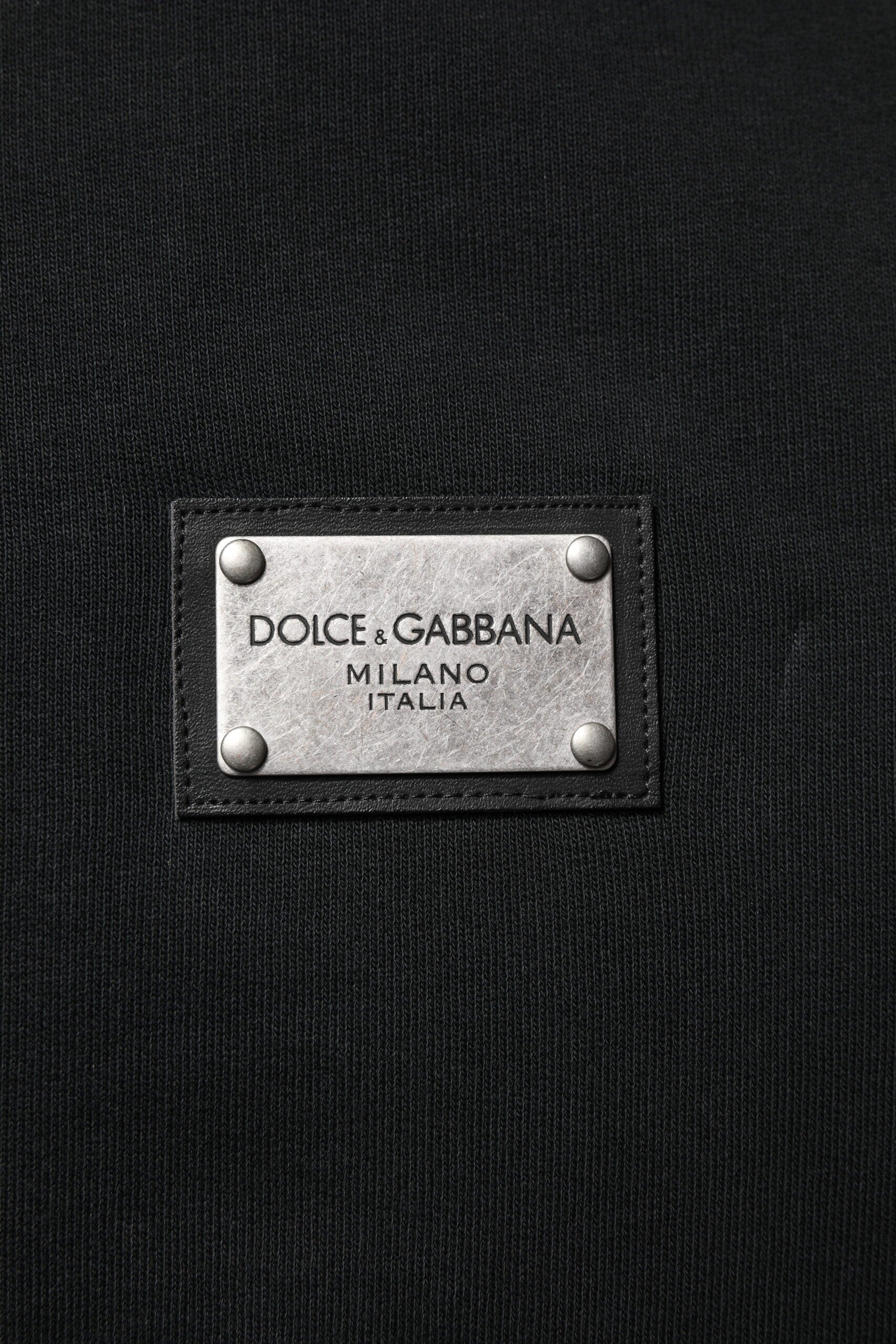 Dolce & Gabbana Black Logo Full Zip Hooded Men Sweatshirt Sweater | Regal Royce