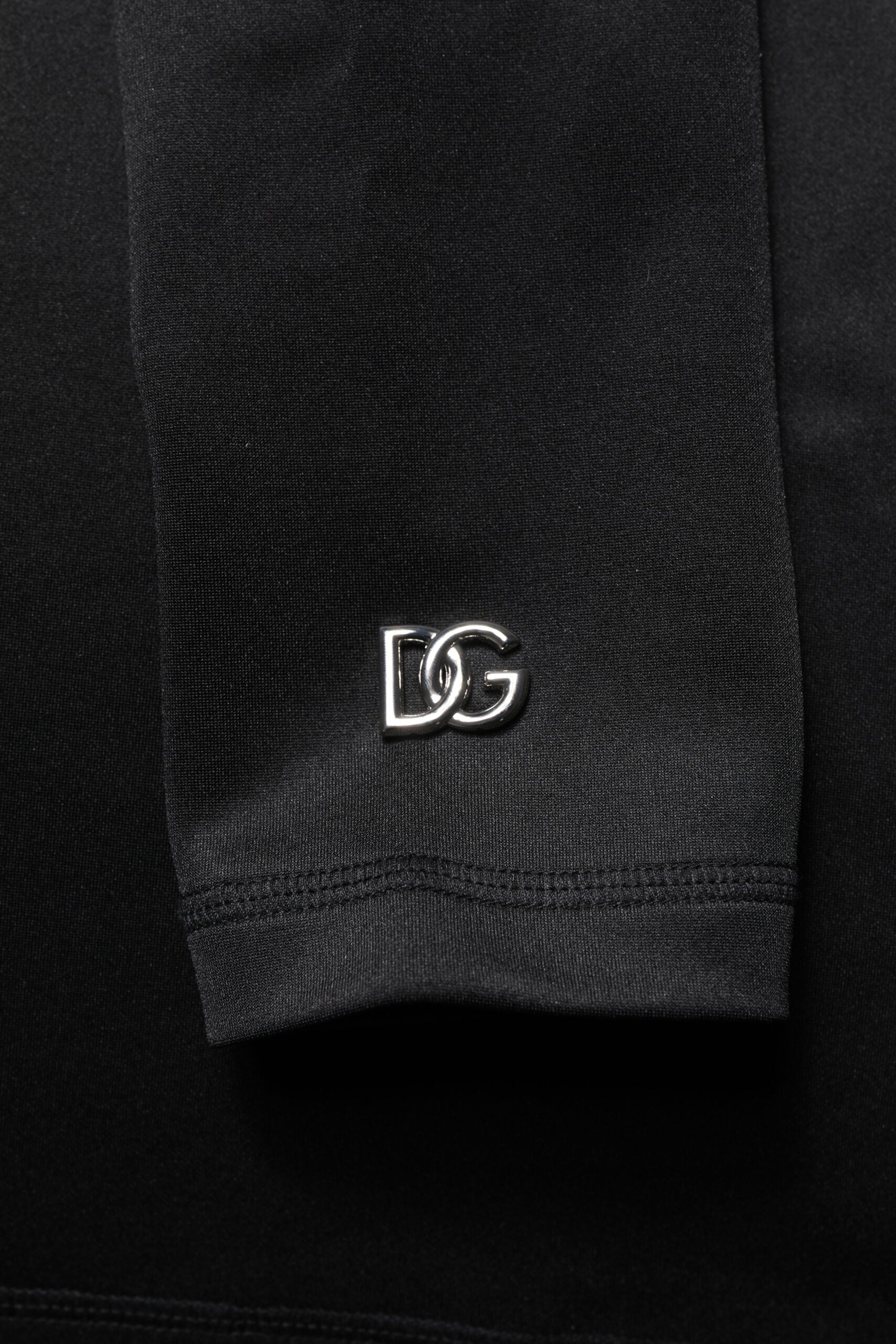 Dolce & Gabbana Black Polyester Turtleneck Pullover Sweater | Regal Royce