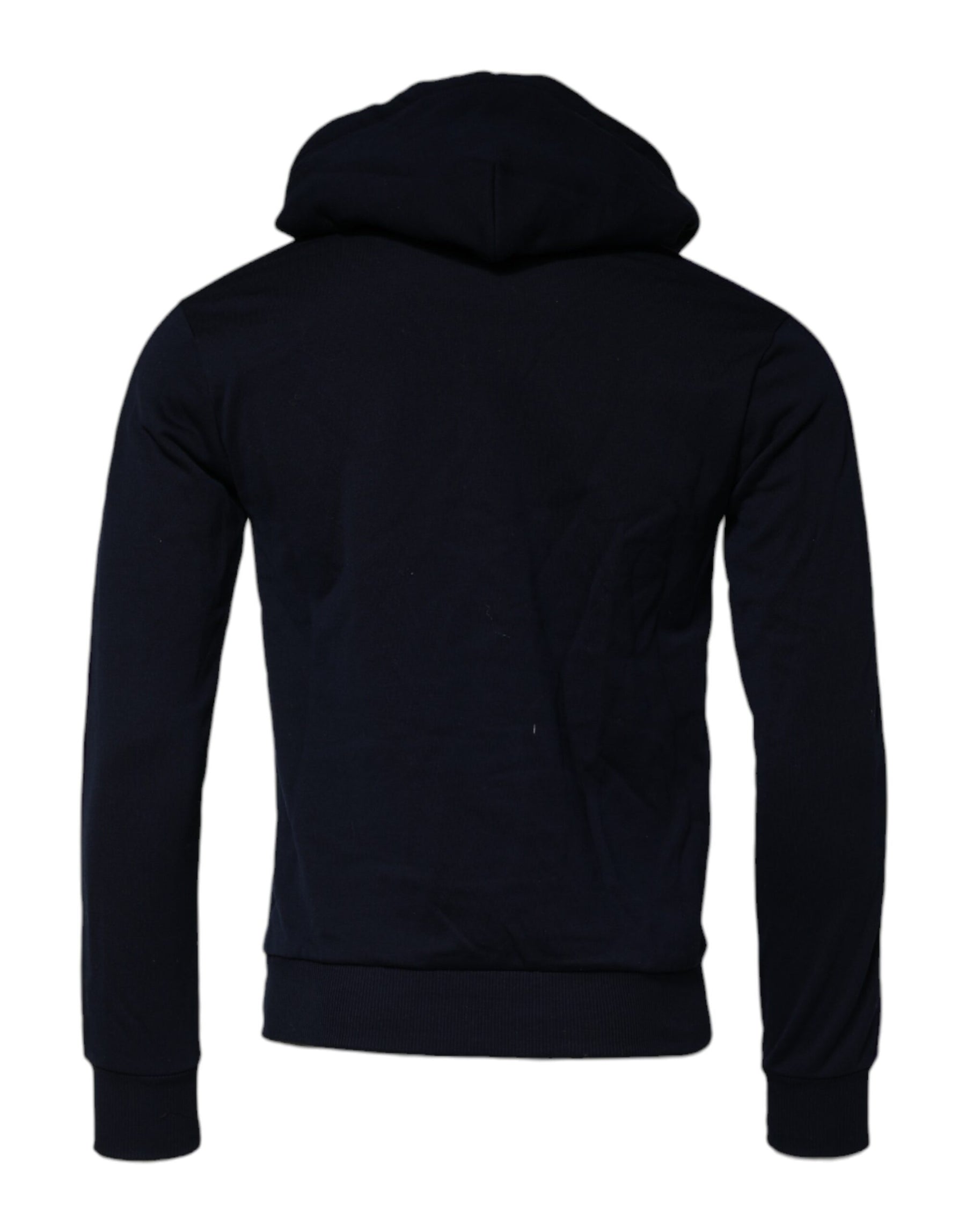 Dolce & Gabbana Black Crown Cotton Hooded Sweatshirt Sweater | Regal Royce