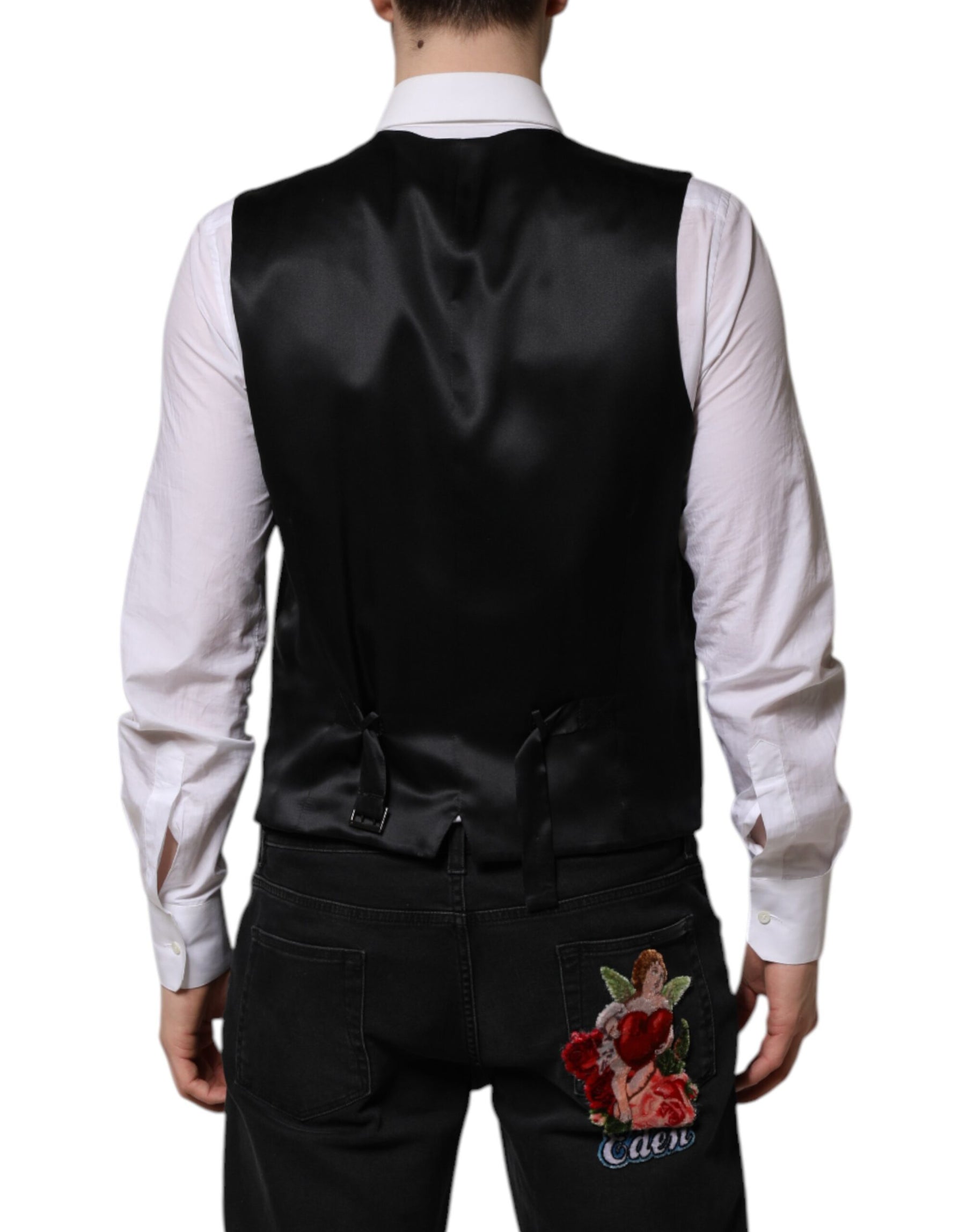 Dolce & Gabbana Dark Brown Dress Formal Men Waistcoat Vest | Regal Royce