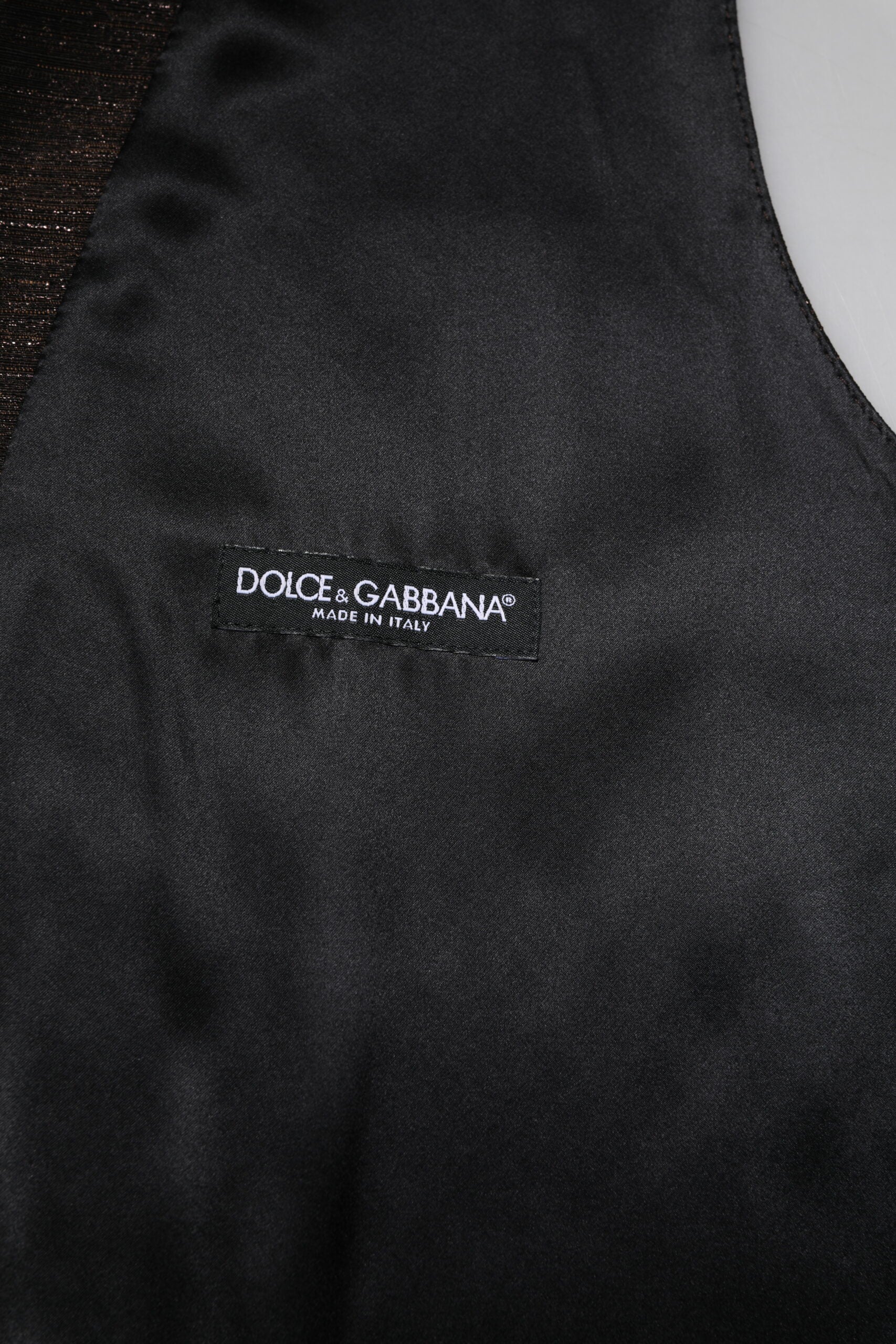 Dolce & Gabbana Dark Brown Dress Formal Men Waistcoat Vest | Regal Royce