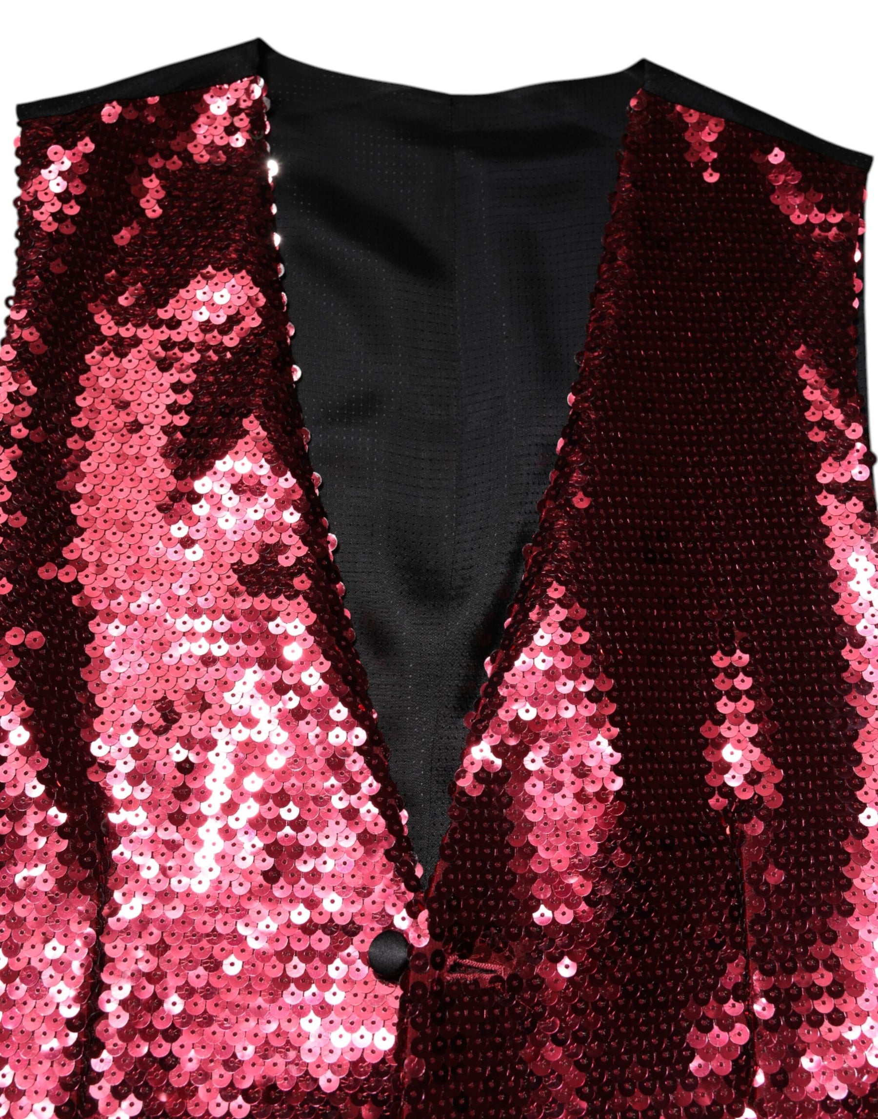 Dolce & Gabbana Red Sequined Dress Formal Men Waistcoat Vest | Regal Royce