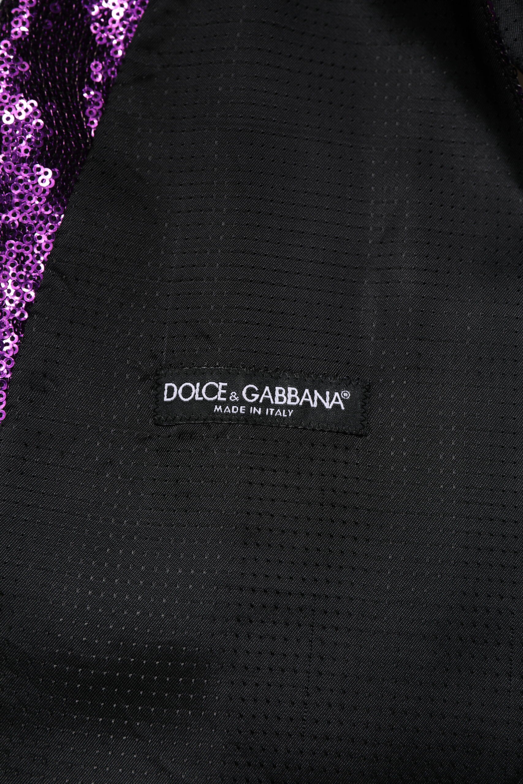 Dolce & Gabbana Purple Sequined Dress Formal Waistcoat Vest | Regal Royce