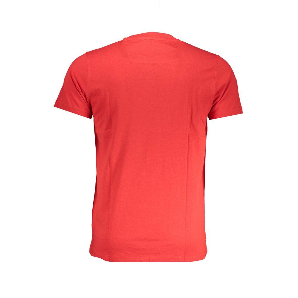 Cavalli Class Rosso Cotton Men T-Shirt | Regal Royce