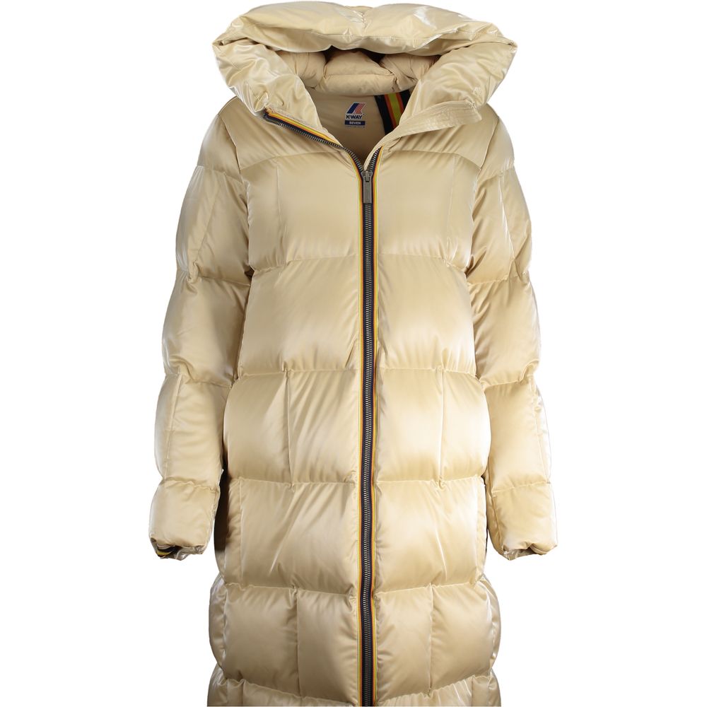 K-WAY Beige Polyester Women's Quilted Jacket | Regal Royce