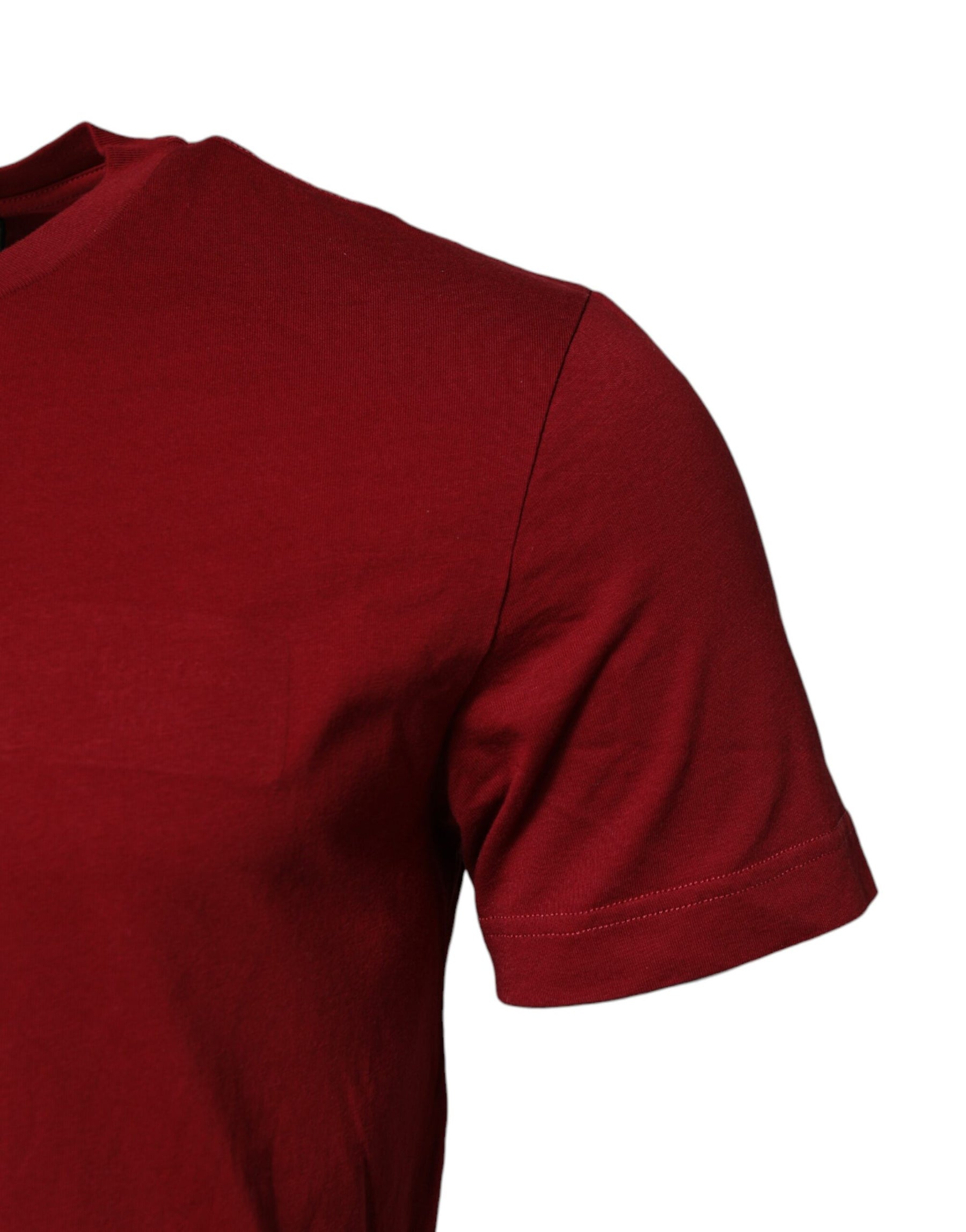 Dolce & Gabbana Red Cotton Short Sleeves Crew Neck T-shirt | Regal Royce