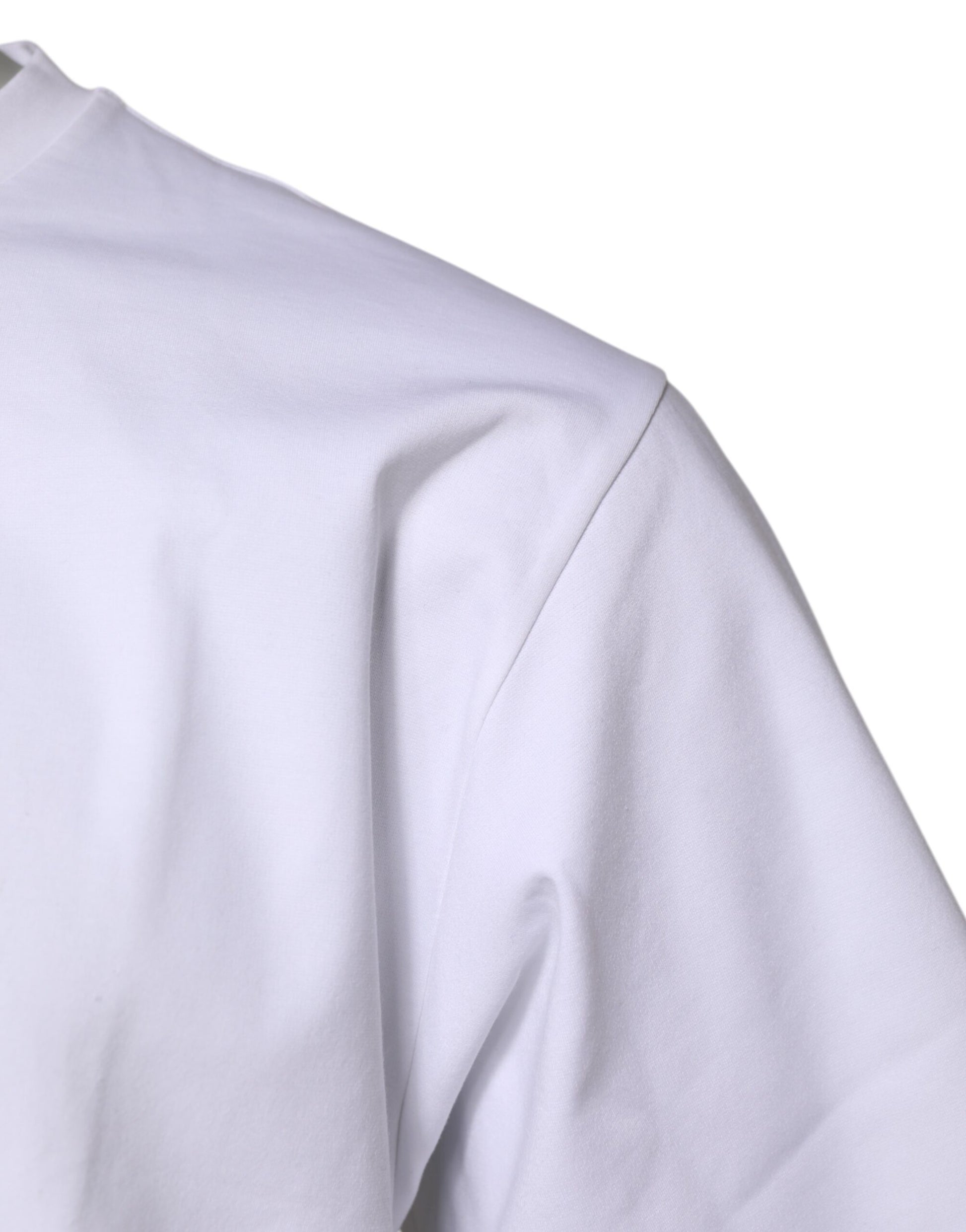 Dolce & Gabbana White Cotton Short Sleeves Crew Neck T-shirt