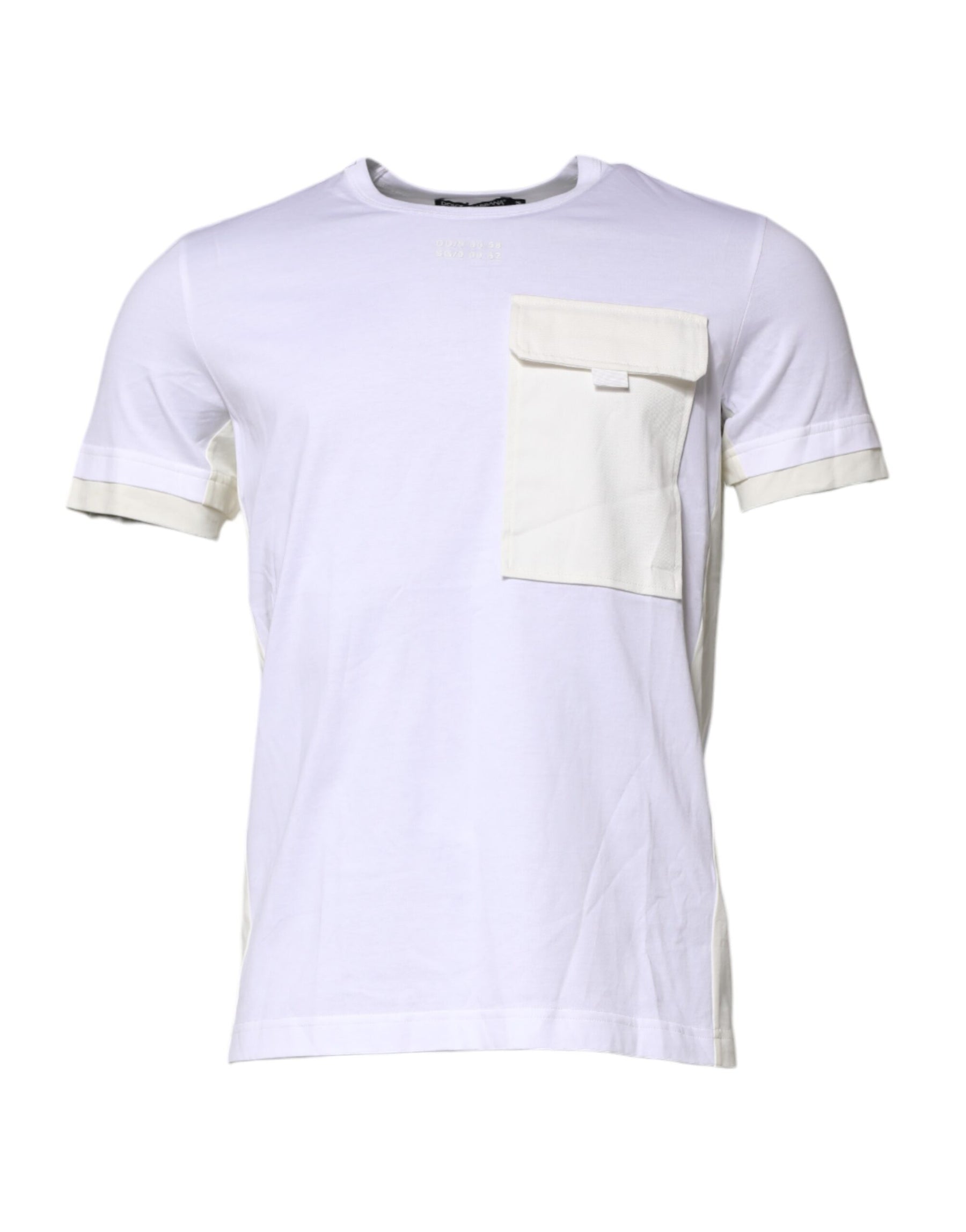 Dolce & Gabbana White Cotton Pocket Short Sleeves T-shirt | Regal Royce