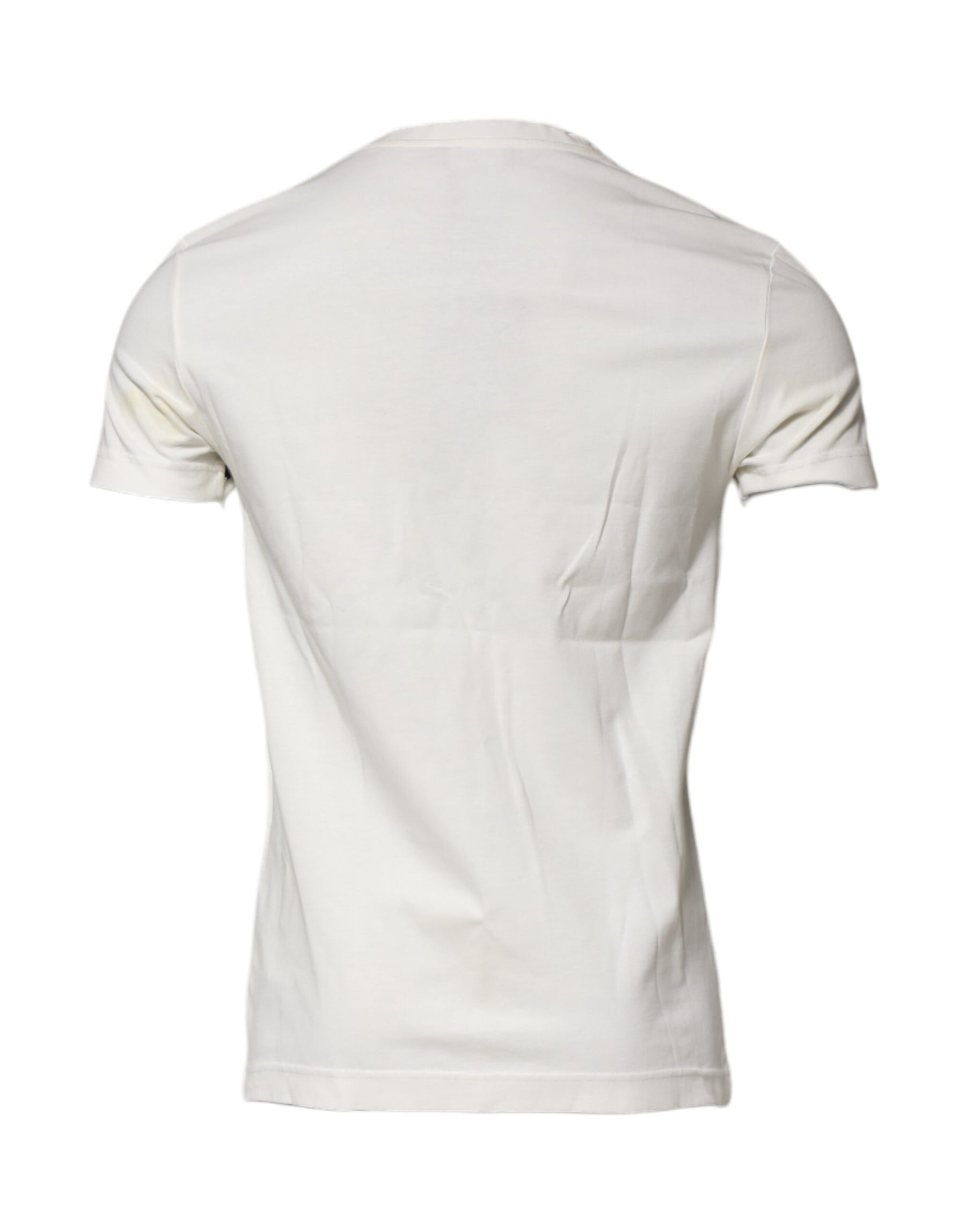 Dolce & Gabbana White Cotton Logo Bandana Print T-shirt | Regal Royce