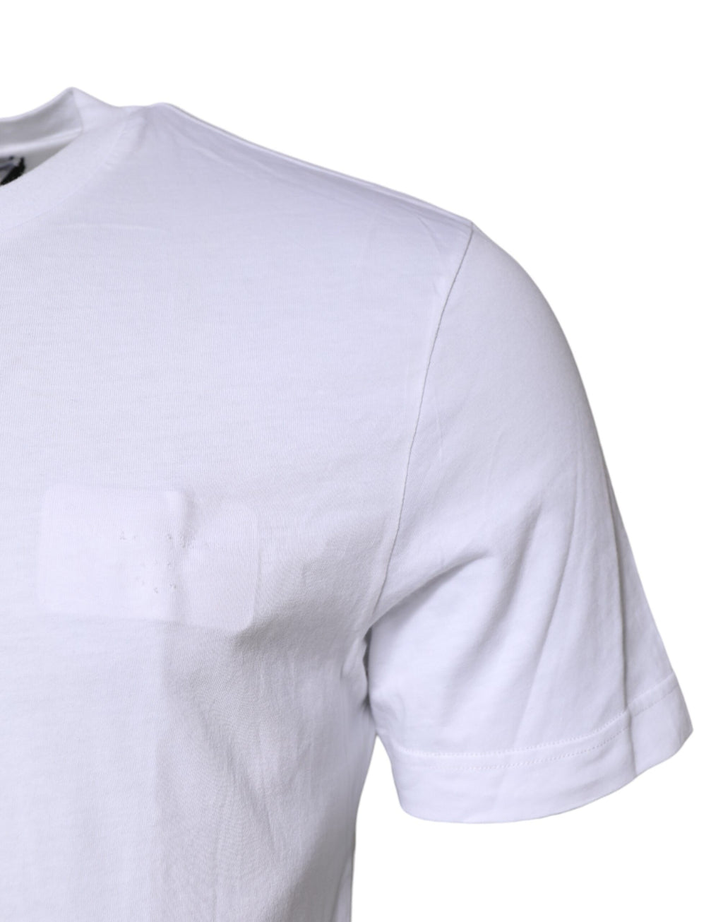 Dolce & Gabbana White Cotton Men Crew Neck Tee T-shirt