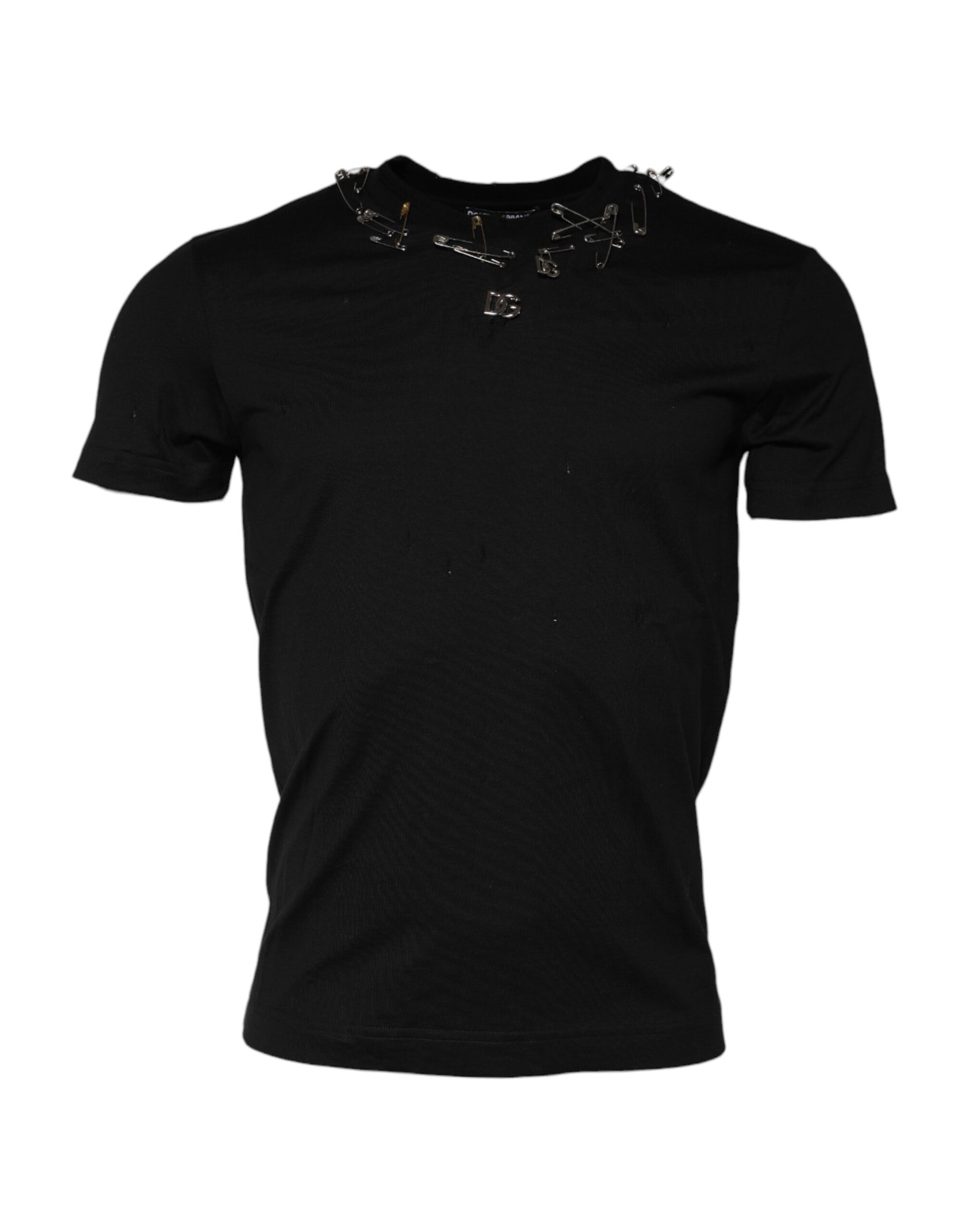 Dolce & Gabbana Black Logo Embellish Short Sleeves T-shirt | Regal Royce