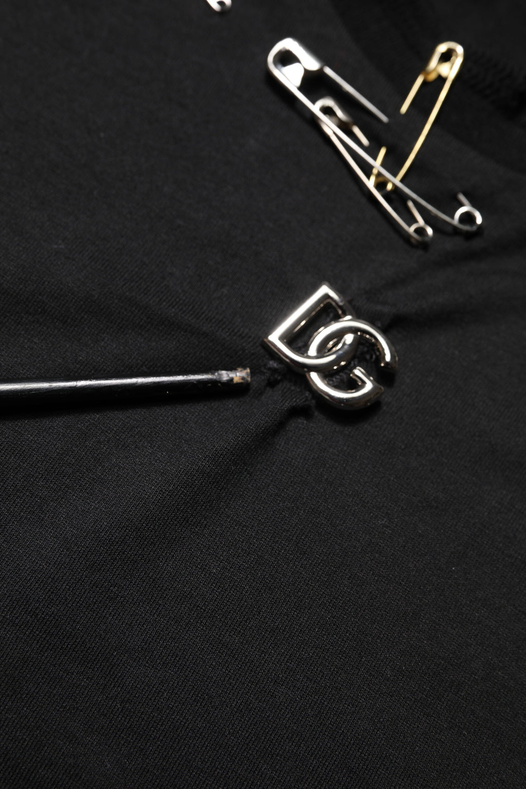 Dolce & Gabbana Black Logo Embellish Short Sleeves T-shirt