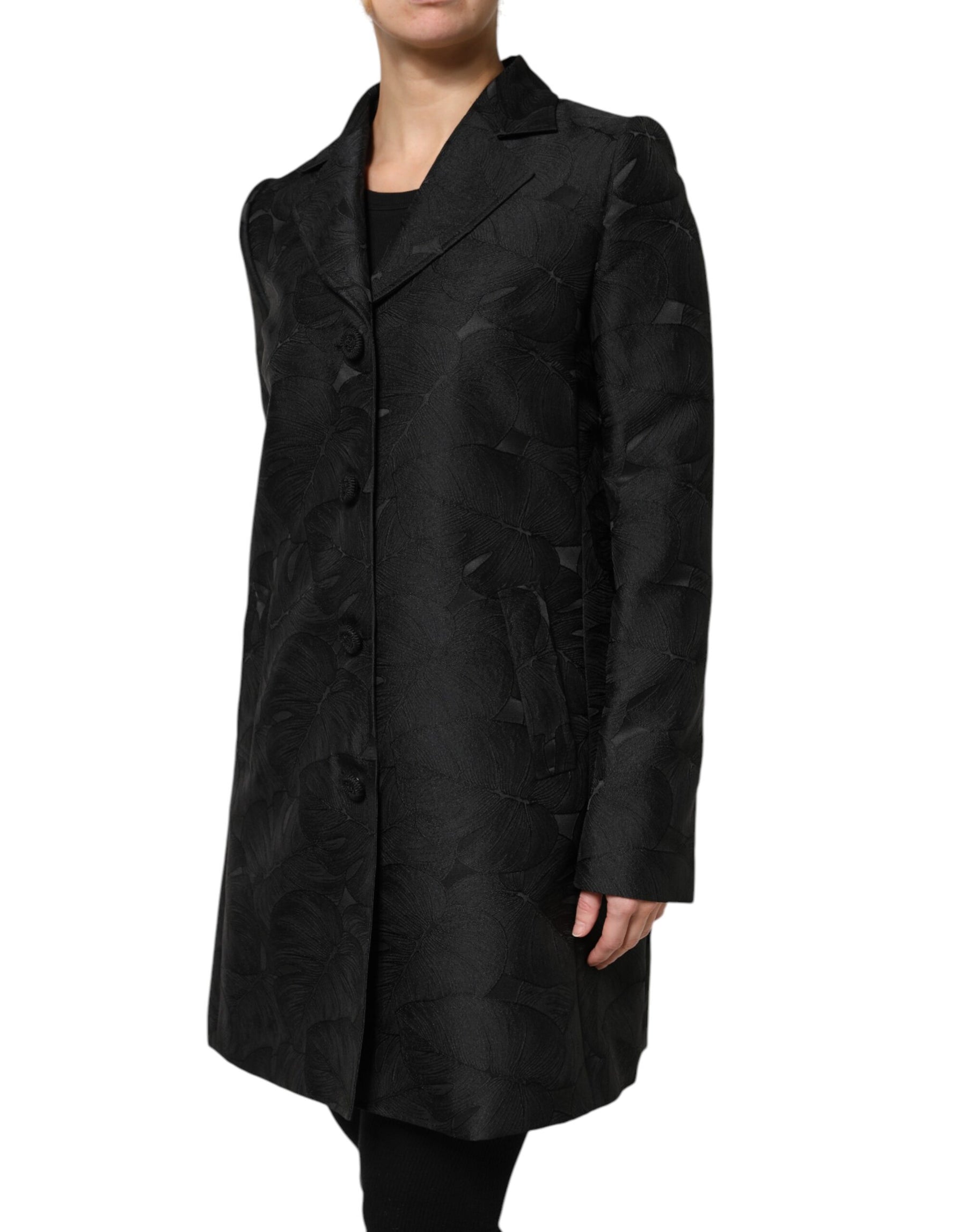 Dolce & Gabbana Black Single Breasted Trench Coat Jacket | Regal Royce