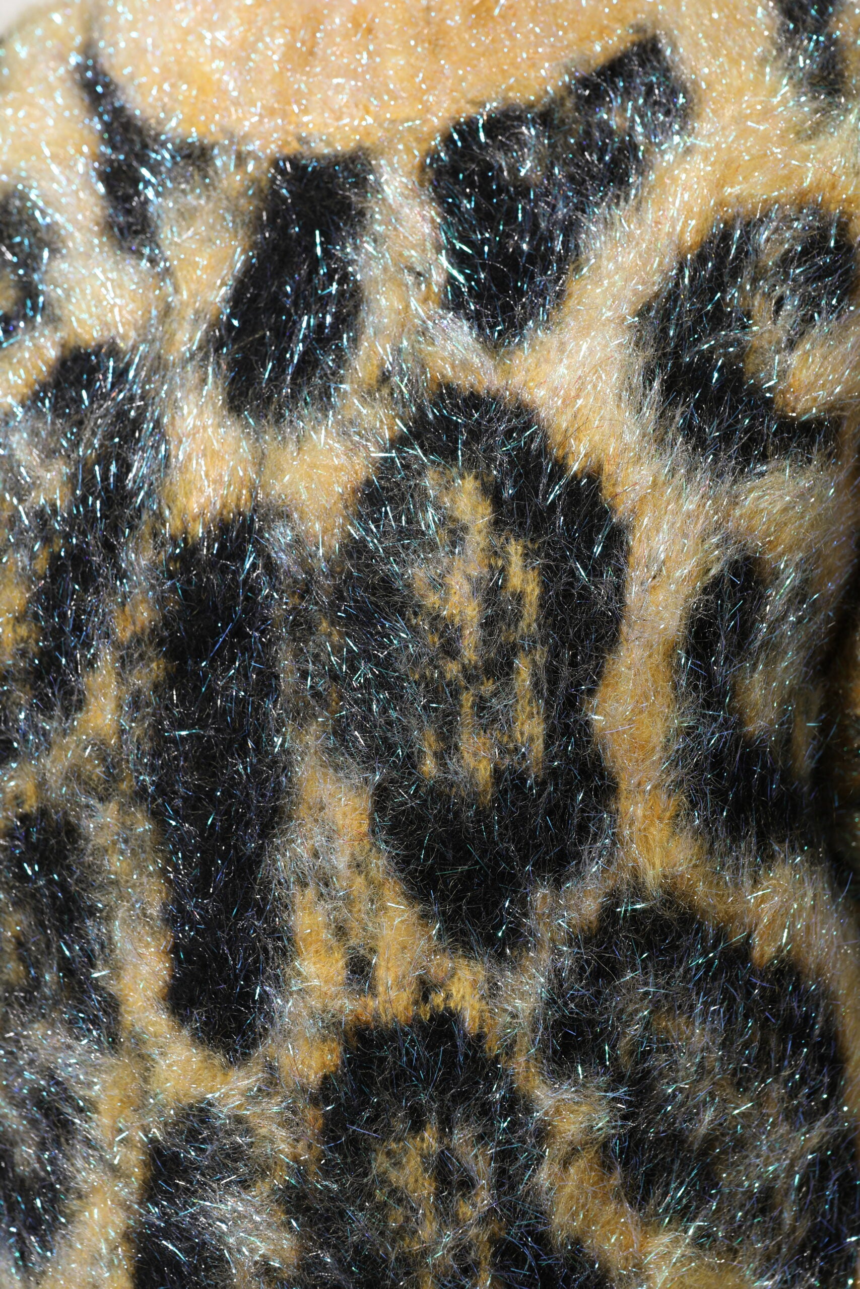 Dolce & Gabbana Multicolor Leopard Mohair Crew Neck Sweater | Regal Royce