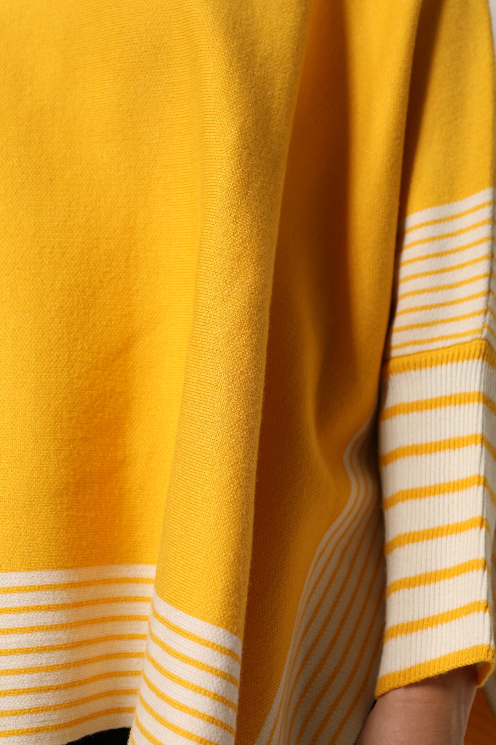 SIGNS Yellow Stripe Long Sleeve Overcoat Pullover Sweater | Regal Royce