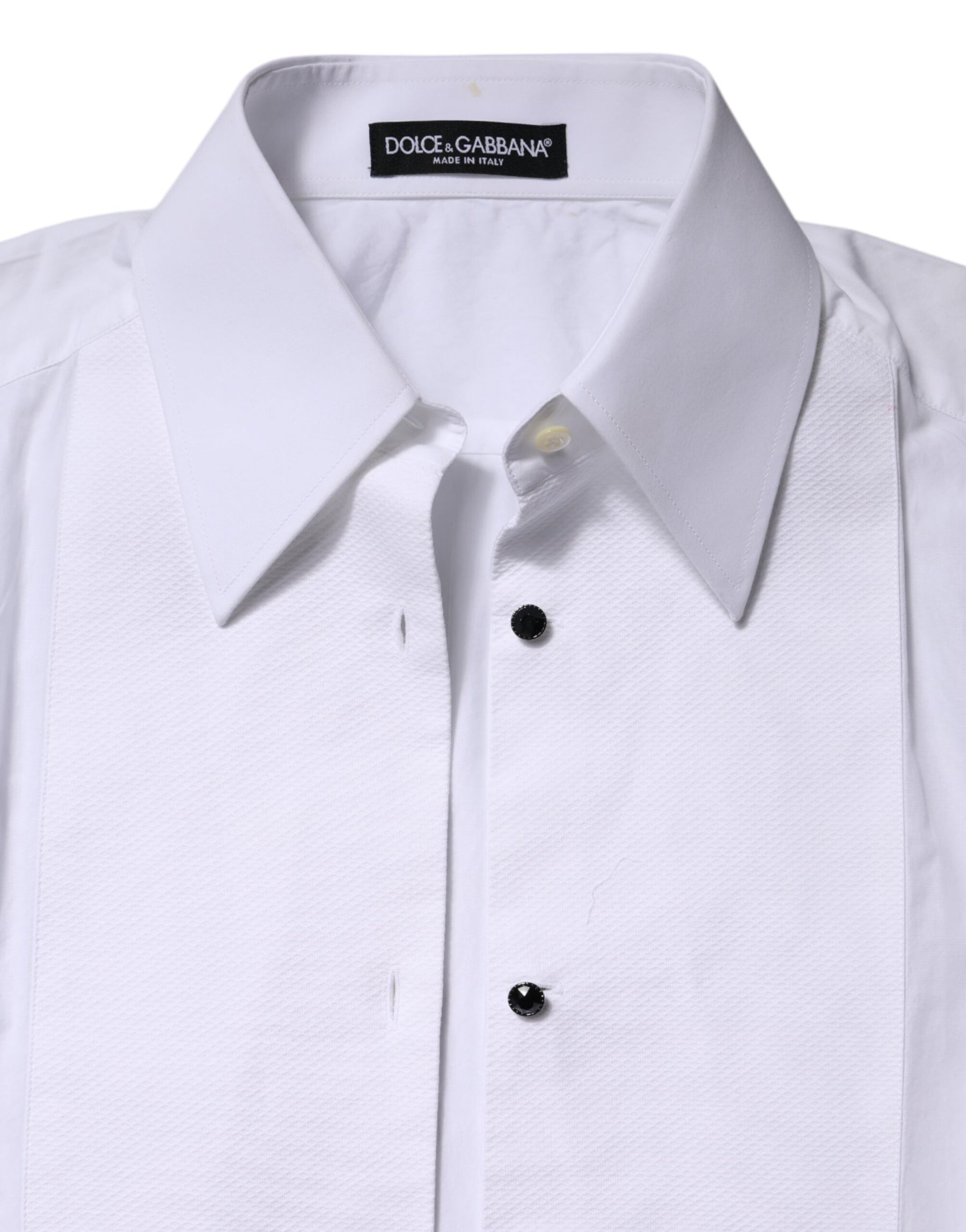 Dolce & Gabbana White Cotton Short Sleeves Collared Polo Top | Regal Royce