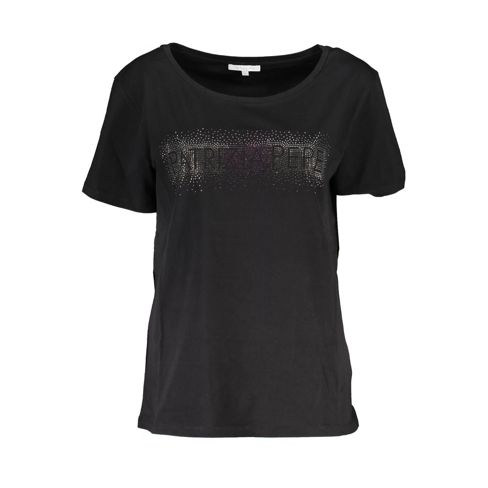 Patrizia Pepe Black Cotton Women T-Shirt | Regal Royce