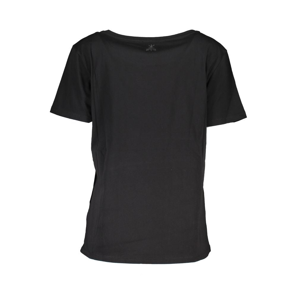 Patrizia Pepe Black Cotton Women T-Shirt | Regal Royce