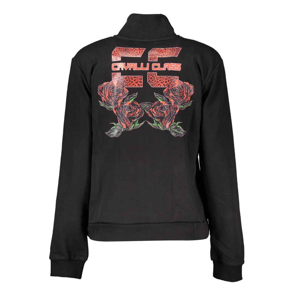 Cavalli Class Nero Cotton Women Sweatshirt | Regal Royce