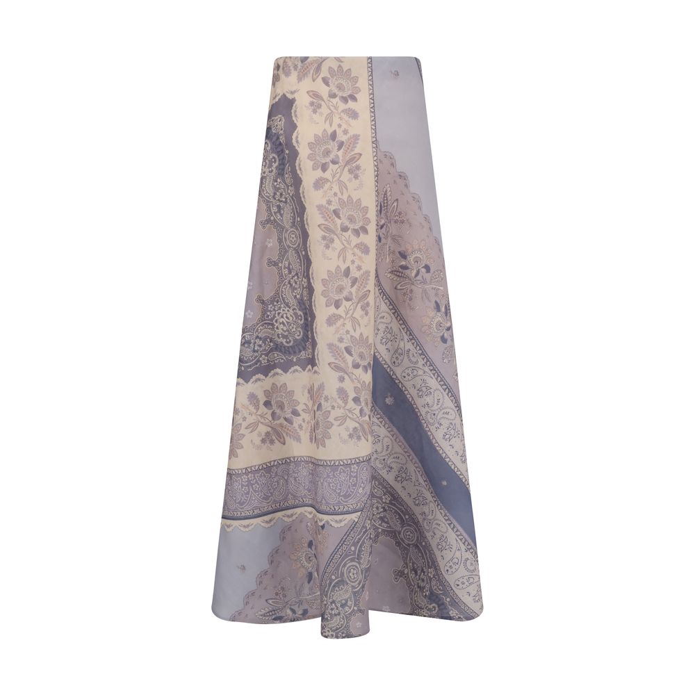 Zimmermann Purple Linen Midi Skirt | Regal Royce
