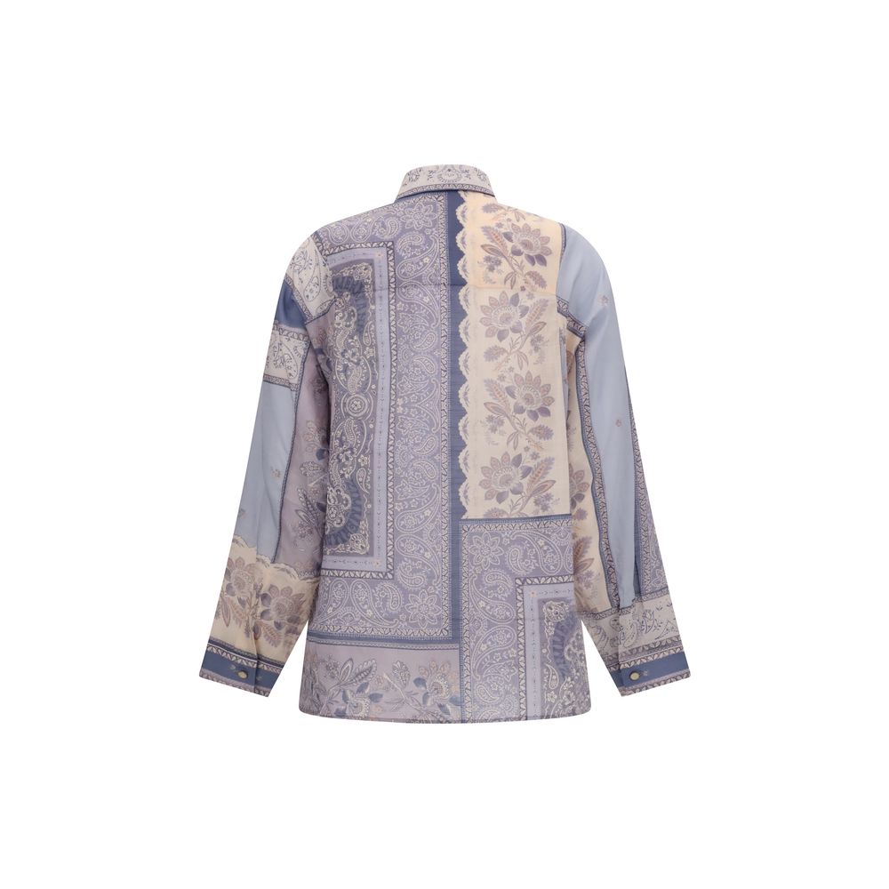 Zimmermann Purple Cotton Pattern Shirt | Regal Royce