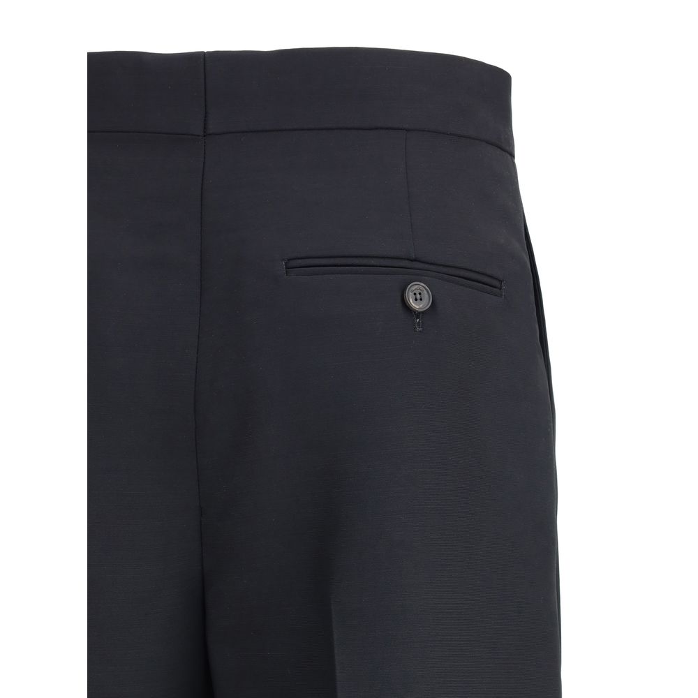Ferragamo Black Viscose Casual Pants | Regal Royce