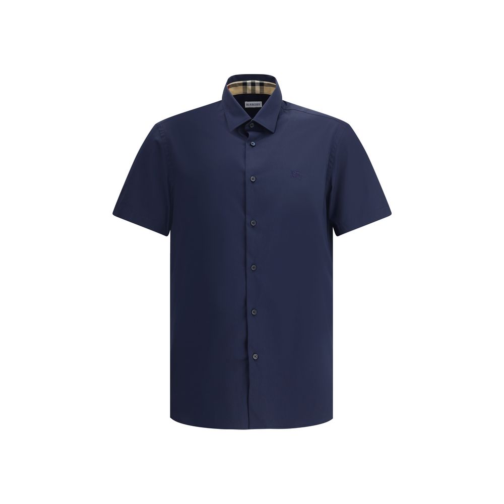 Burberry Blue Cotton Shortsleeve Shirt | Regal Royce
